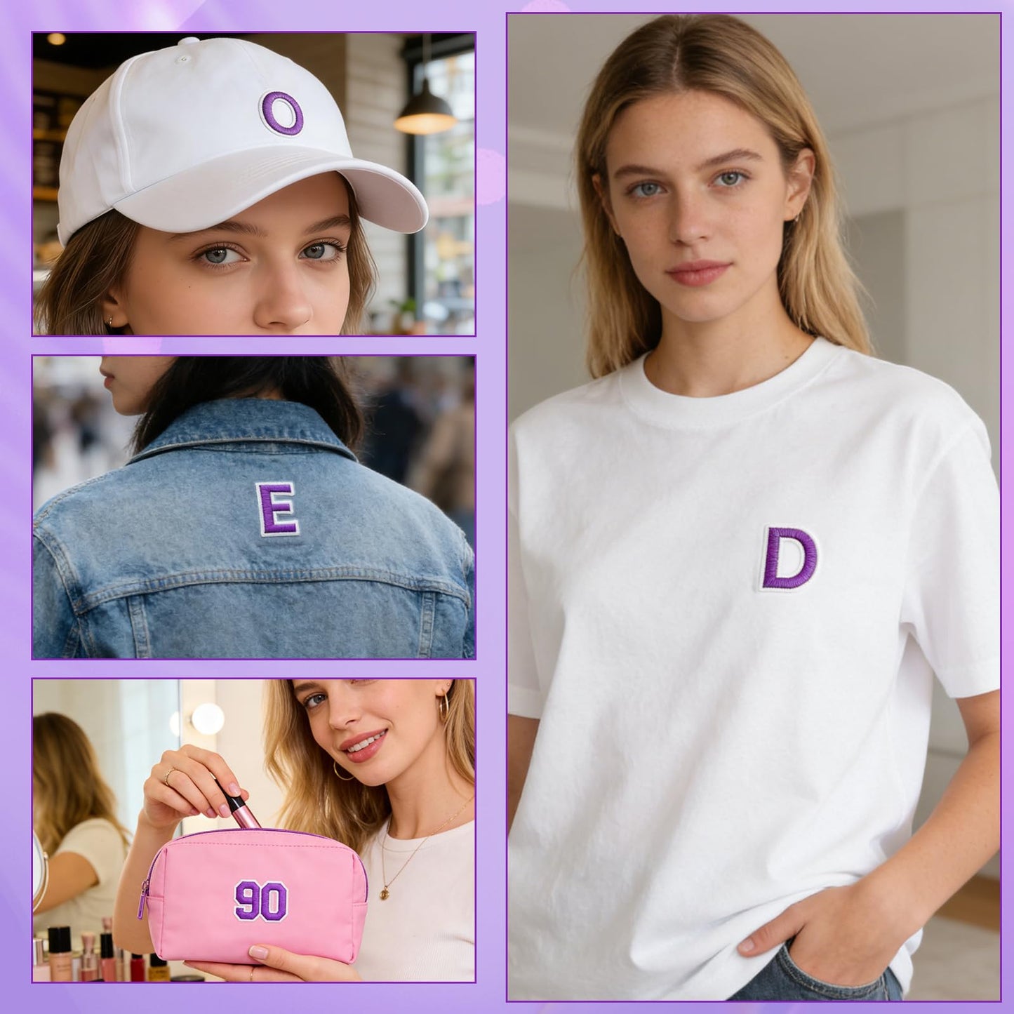 72Pcs Iron on Number and Letter Patches, Numbers 0-9, Letters A-Z Embroidered Applique Patches for Clothes, Skirts, Hats, Socks - Black BST220