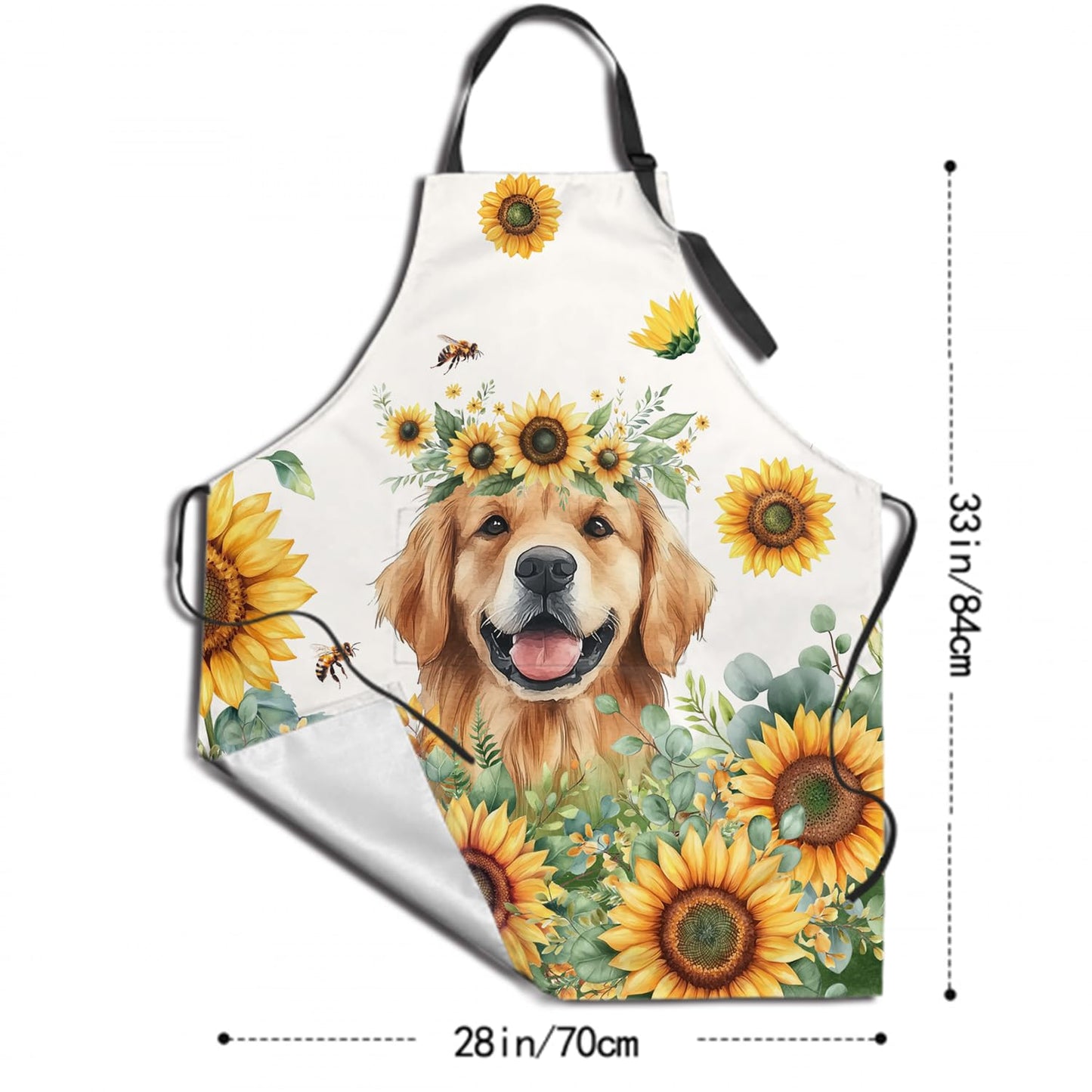Giwawa Unisex Adult Apron Waterproof Stain Resistant Kitchen Cooking Apron with 2 Pockets for BBQ Grill Painting BST326H