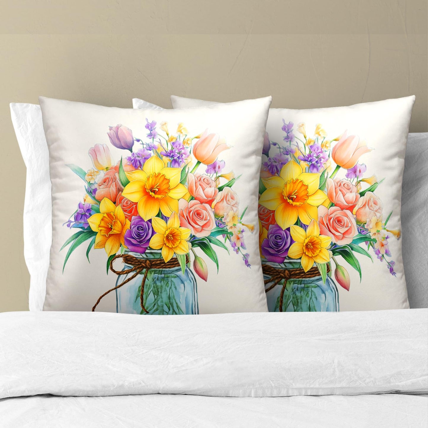 Fall Pumpkin Throw Pillow Cover 18x18inch Set of 2 Autumn Maple Leaf Pillowcases Orange Fall Leaves Cotton Cushion Case for Thanksgiving Farmhouse Home Couch Sofa Patio Decor BST202