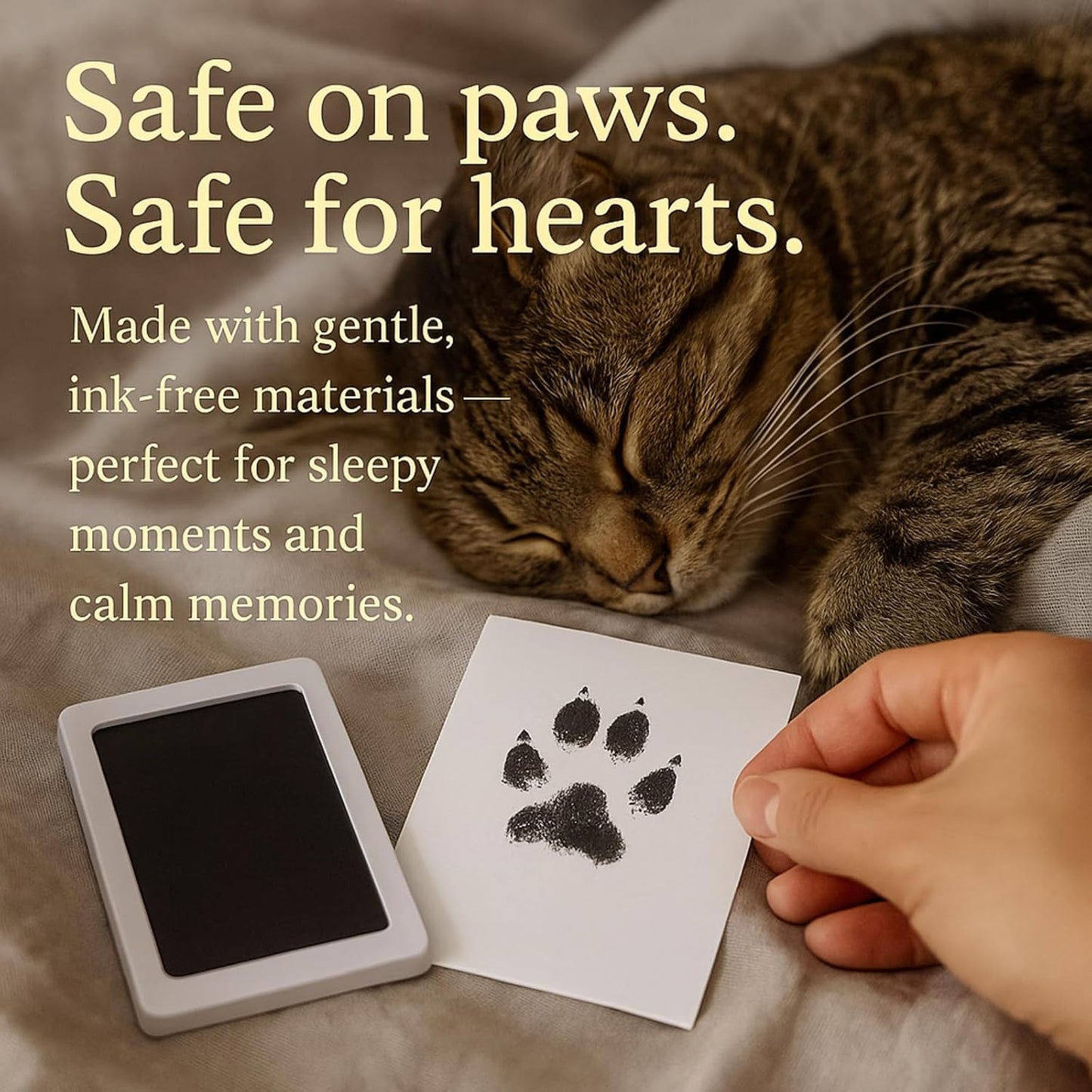 Paw Print Kit for Dogs, Inkless Clean Touch 3.1×4.9 in, Paw Print Kit for Dogs and Cats, Mess-Free for Puppies Kittens Pet Memorial WN420