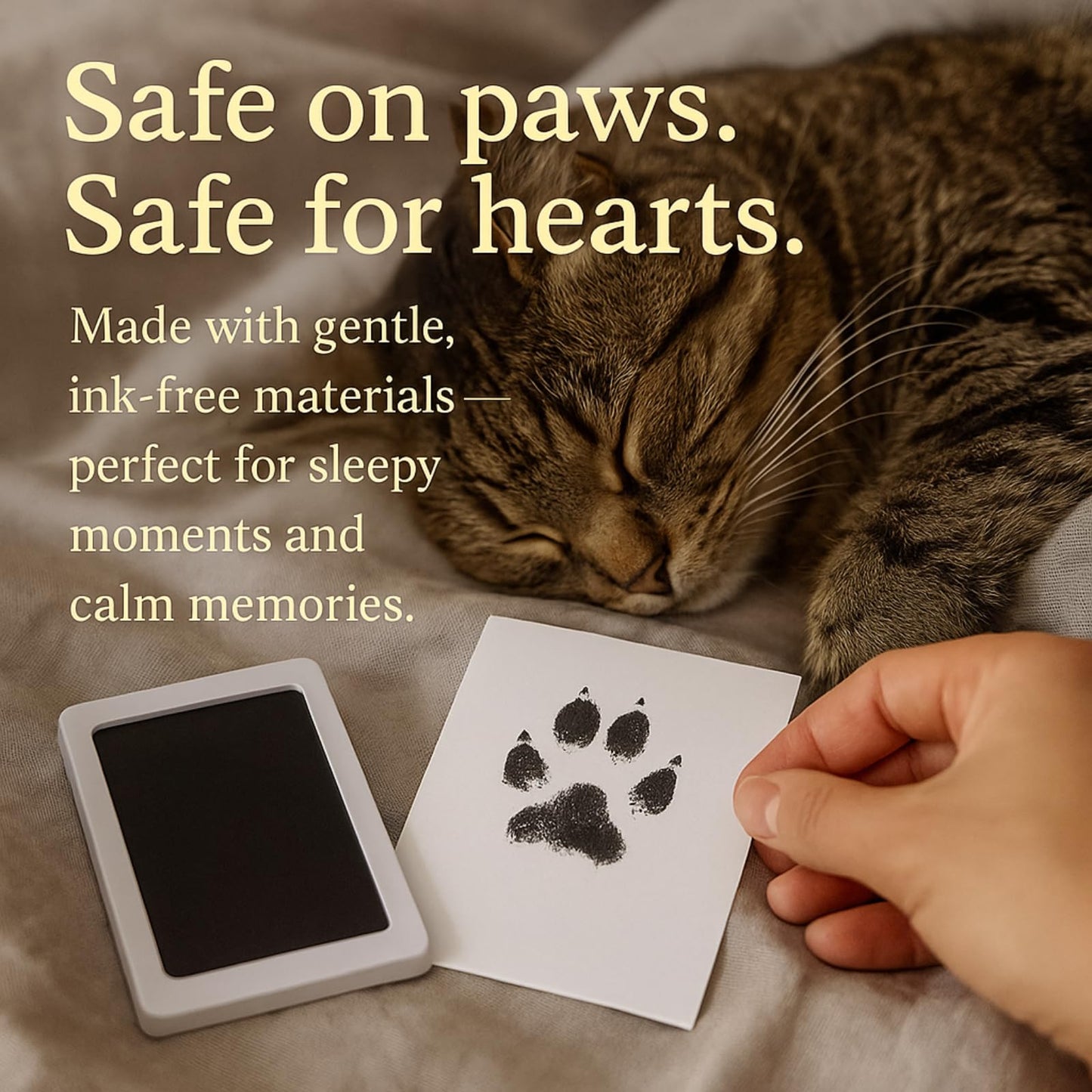Paw Print Kit for Dogs, Inkless Clean Touch 3.1×4.9 in, Paw Print Kit for Dogs and Cats, Mess-Free for Puppies Kittens Pet Memorial WN420
