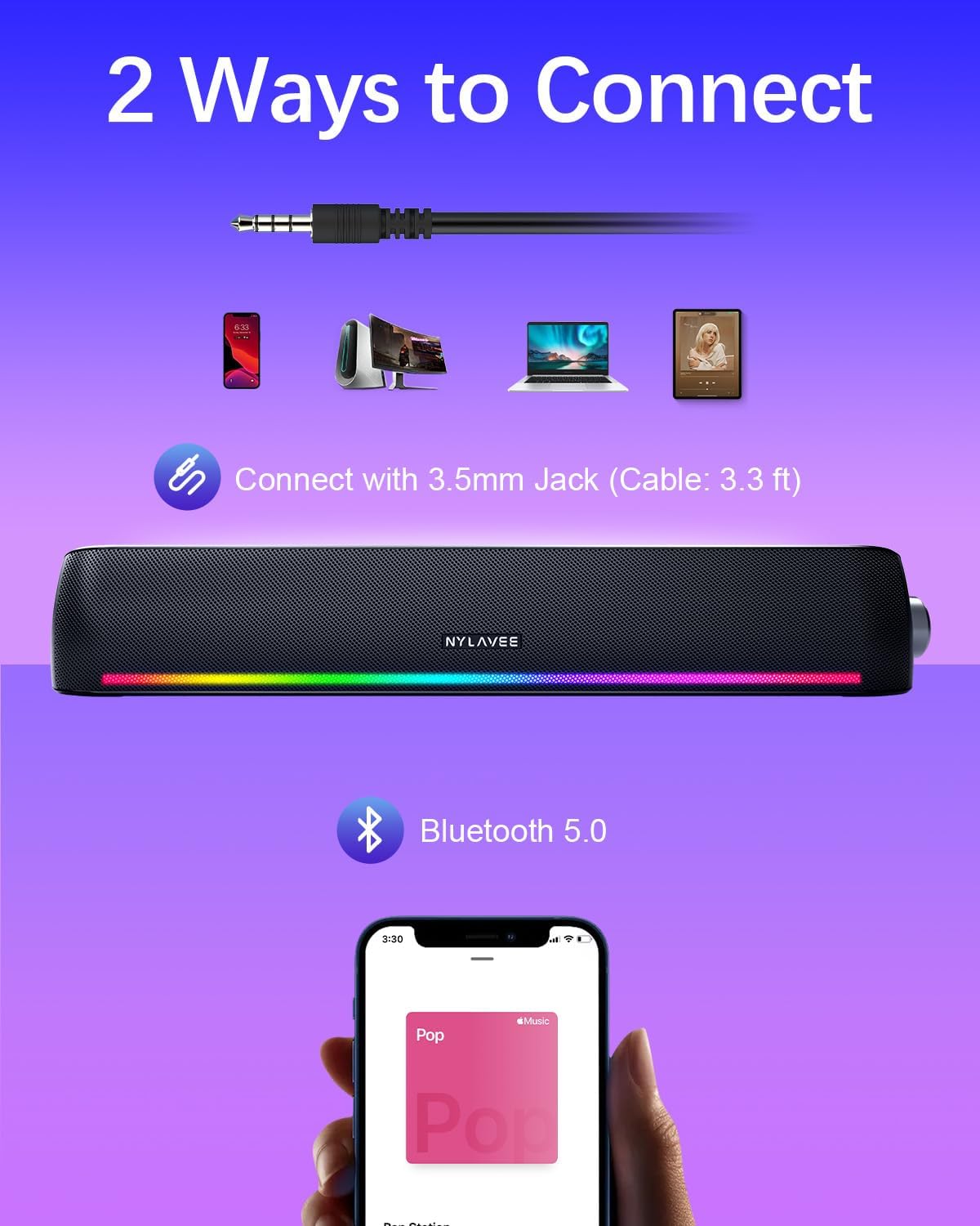 Nylavee Computer Soundbar SK100Li 75