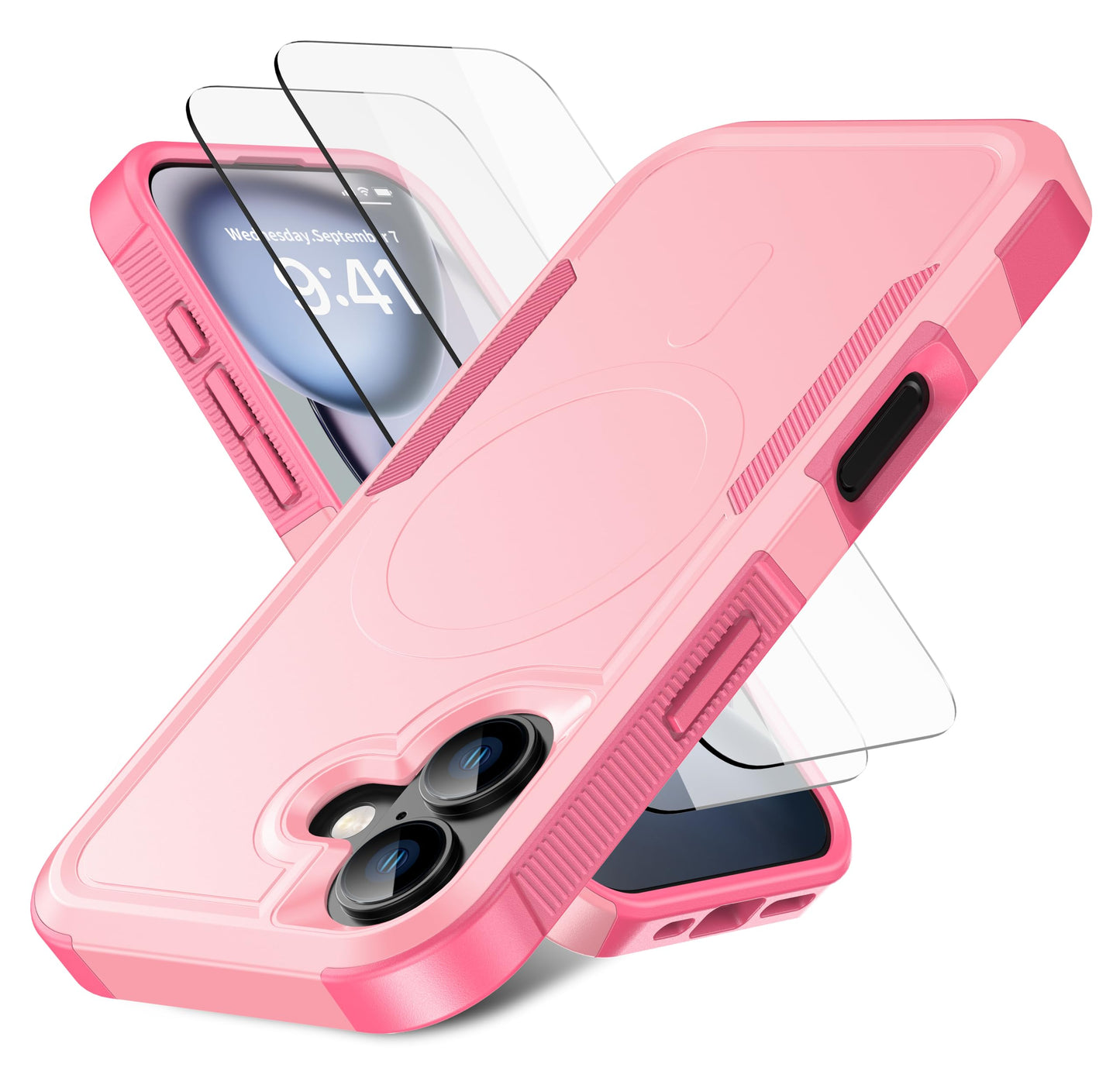 Magnetic for iPhone 17 Air Case [Compatible with MagSafe] [Shockproof] [Heavy Duty Protection] Pocket-Friendly & Tough Non-Slip Protective Phone Cover for iPhone 17Air 6.6", Black WN420