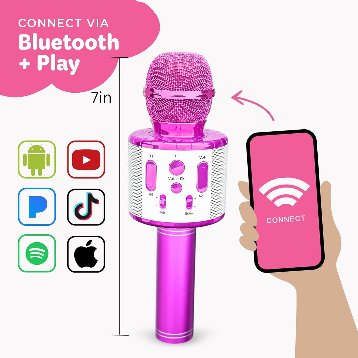 Move2Play, Kids Karaoke Microphone | Includes Pre-Loaded Songs & Bluetooth 80