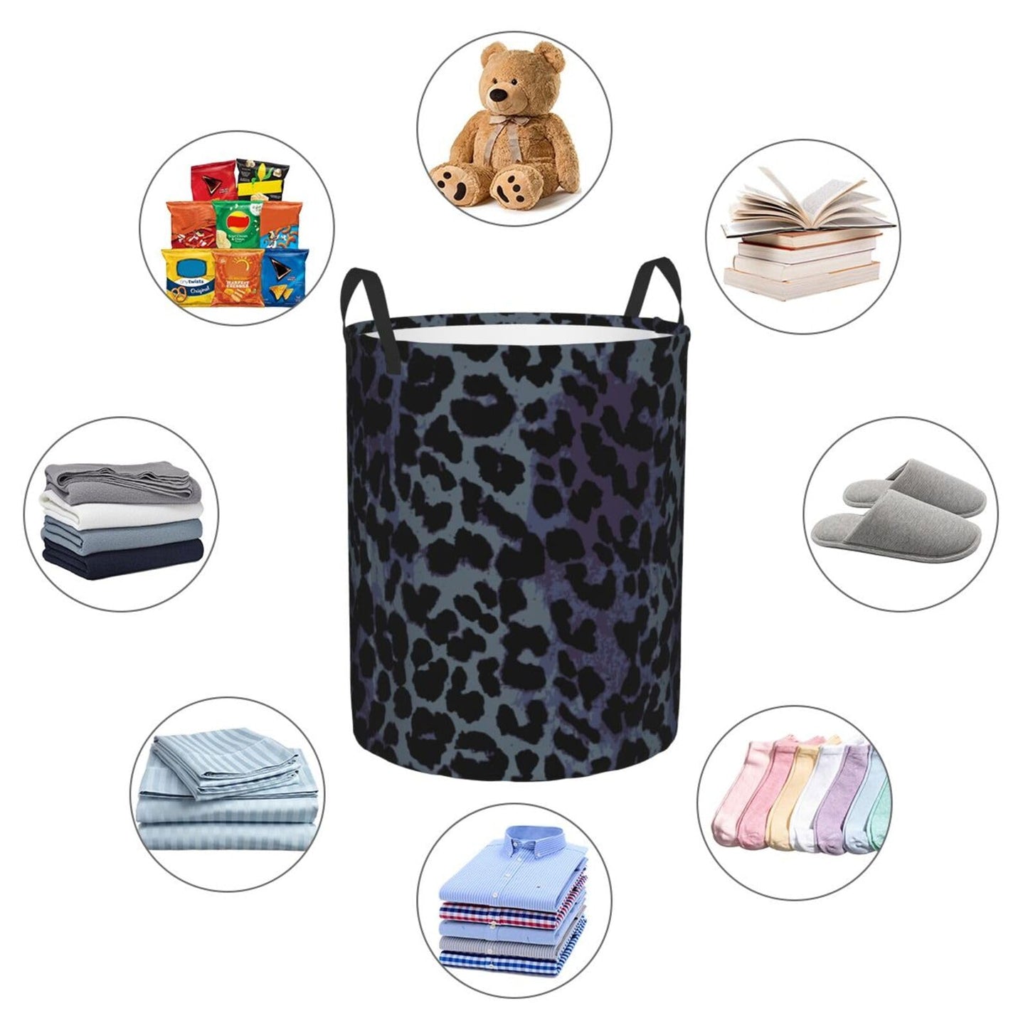 Basketball Round Laundry Hamper Basket Ball Texture Storage Basket Toys Clothes Organizer Bin For Home Bathroom Bedroom Dorm Nursery, 62l BST202