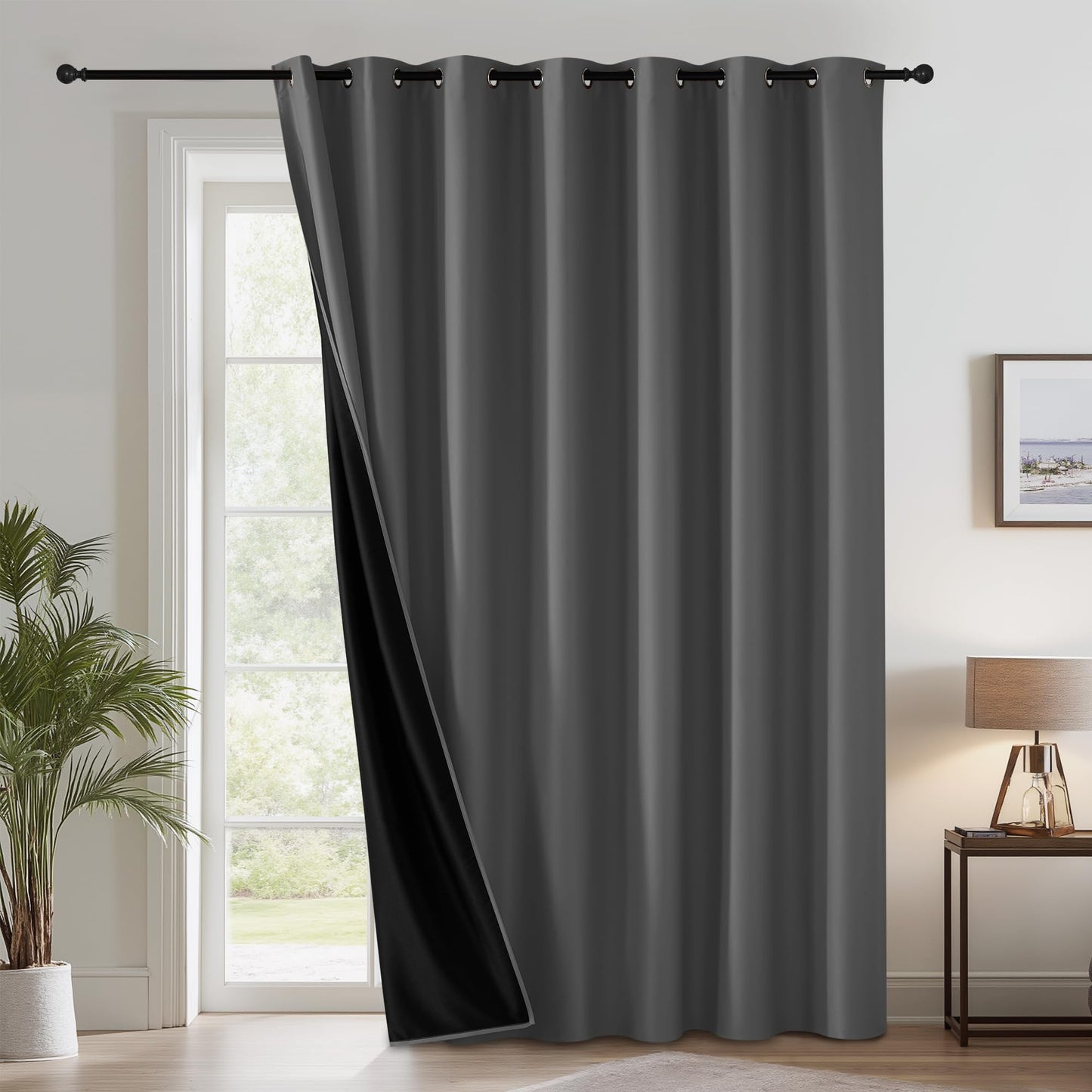 RYB HOME Room Divider Curtains Thermal Insulated Noise Reduce Privacy Window Curtains for Kids Bedroom Nursery Laundry Room Partitions, Wide 150 inches x Long 96 inches, Teal, 1 Panel BST220
