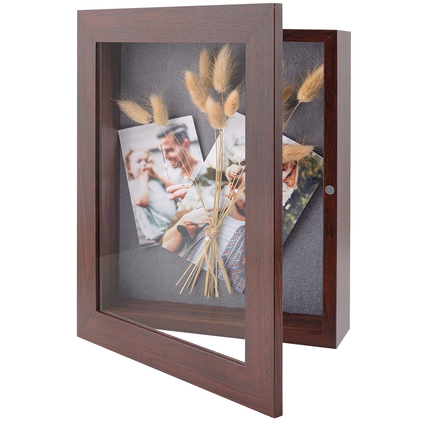 Golden State Art 11x14 Shadow Box Frame Display Case - 2 inch Depth Great for Collages, Collections, Mementos, 6 Pins Included (White, 1 Pack) BST326H