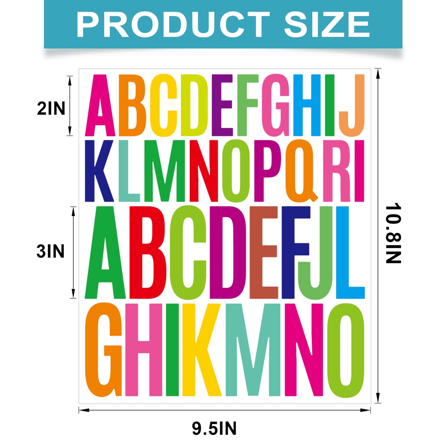 210Pcs 3-4 Inch Alphabet Stickers, 12 Sheets Vinyl Waterproof Letter Stickers, Self-Adhesive Large Stick On Letters for Class, Office, Arts, Crafts, Poster Board, Mailboxes, Handbook (White) BST220