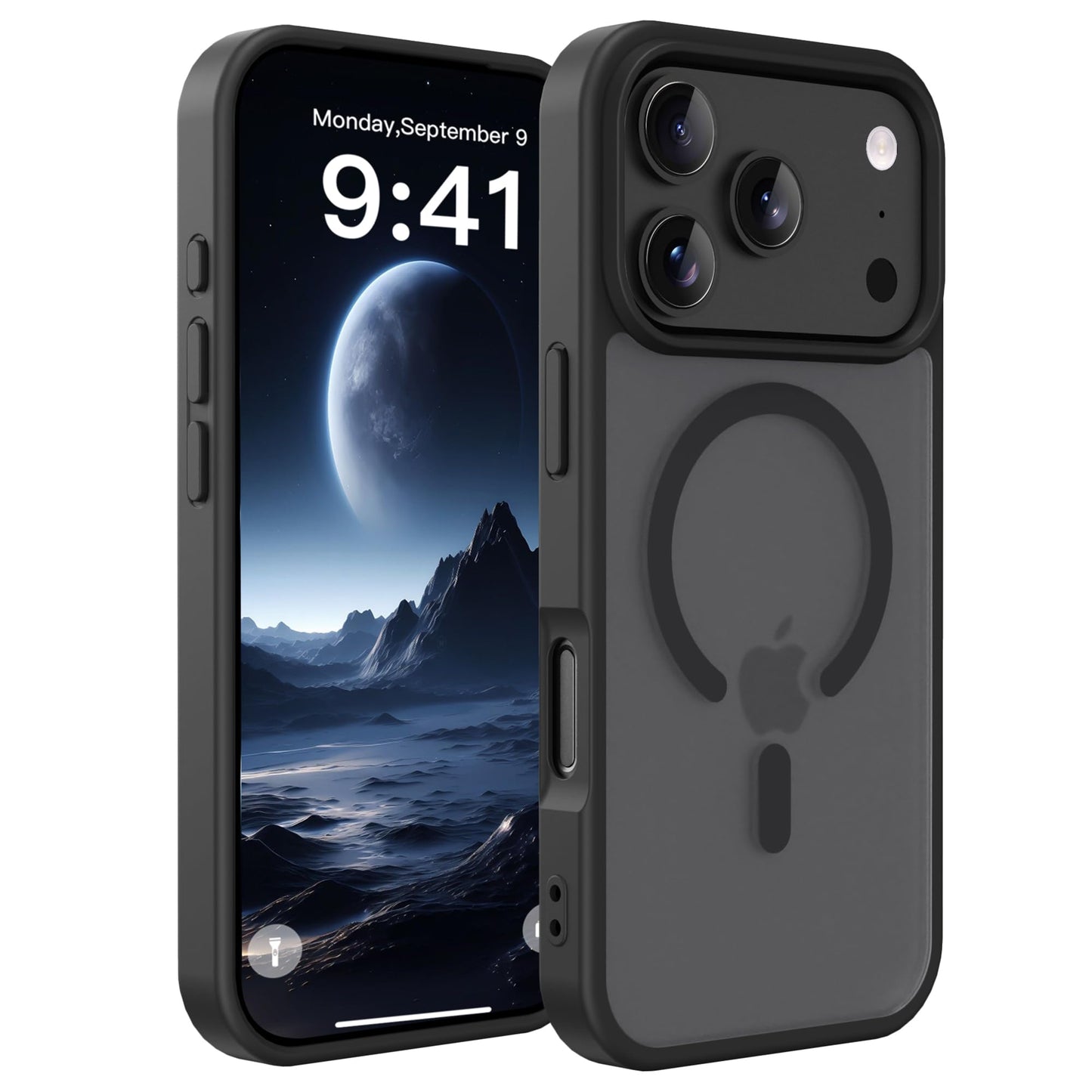 Magnetic for iPhone 17 Air Phone Case, [Compatible with MagSafe], Screen Protector X1, [Military Grade Drop Protection],Matte Finish,Slim,Shockproof,Protective (Black, iPhone 17 AIR) WN420
