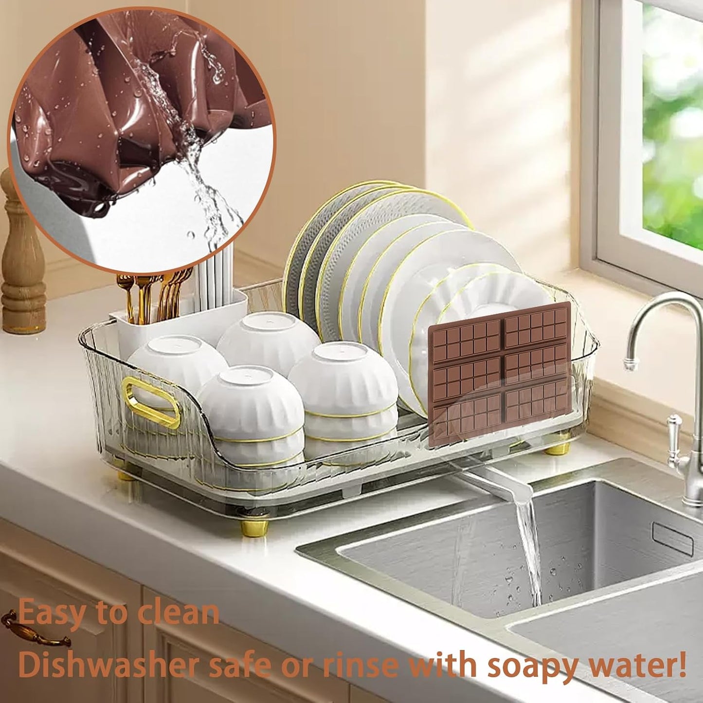 Chocolate Mold,6 Cavity Chocolate Molds Silicone,Silicone Chocolate Mold Used For Making Chocolate Pistachio Chocolate Bar（1pcs） WN420