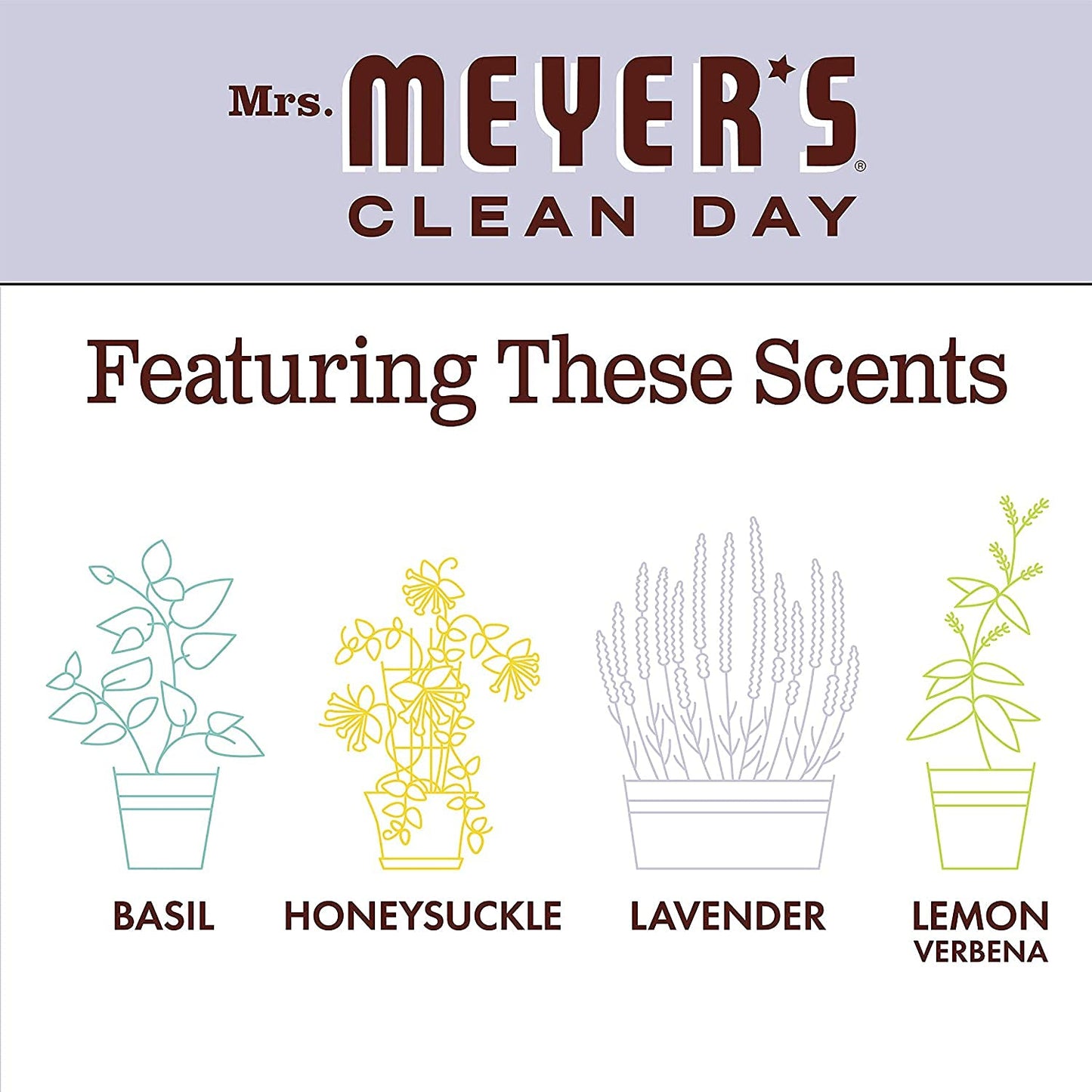 MRS. MEYER'S CLEAN DAY Scented Soy Aromatherapy Candle, 35 Hour Burn Time, Made with Soy Wax, Lavender, 7.2 oz