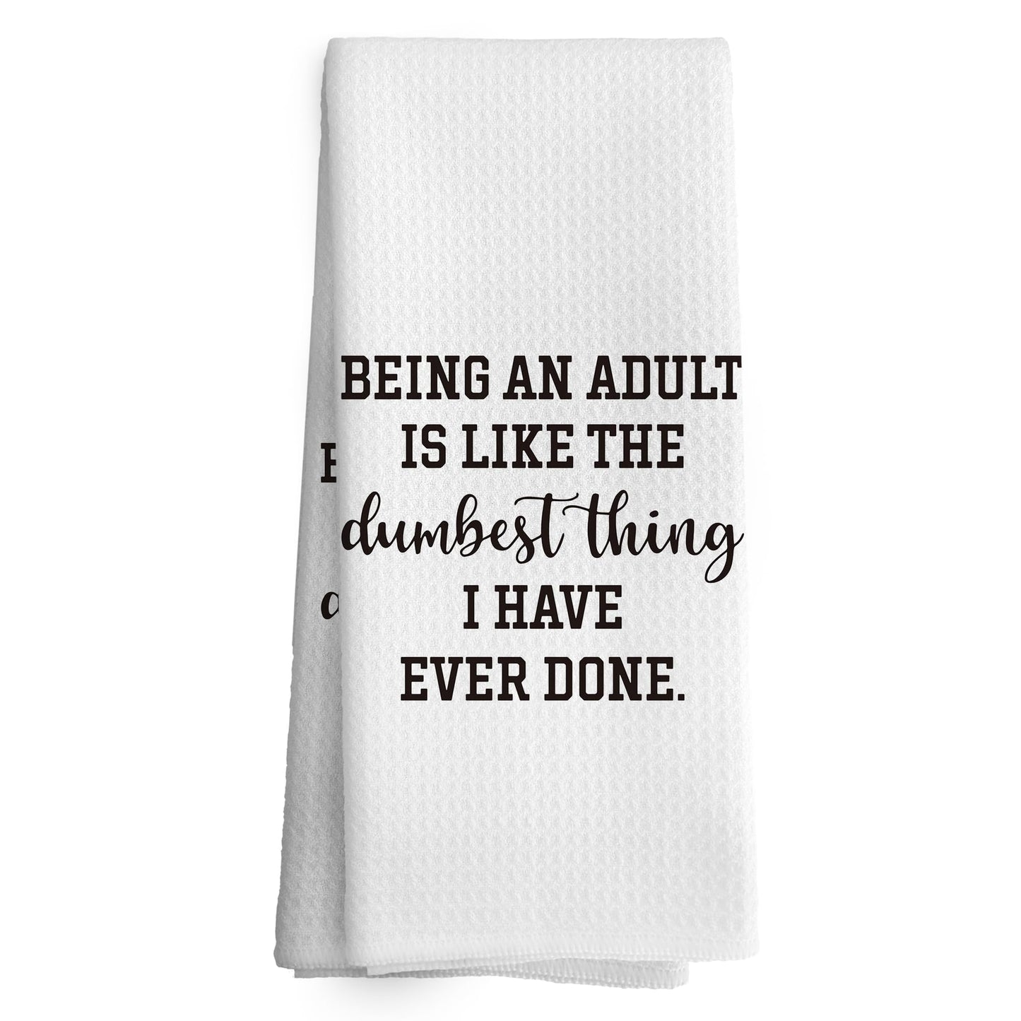 Funny Kitchen Towels Dish Towel Dishcloth 16x24 Inches, Funny Dish Towels with Sayings Towel Decorative Absorbent Hand Tea Towels for Kitchen Bathroom Decor, Humorous Gifts for Women Men BST326L