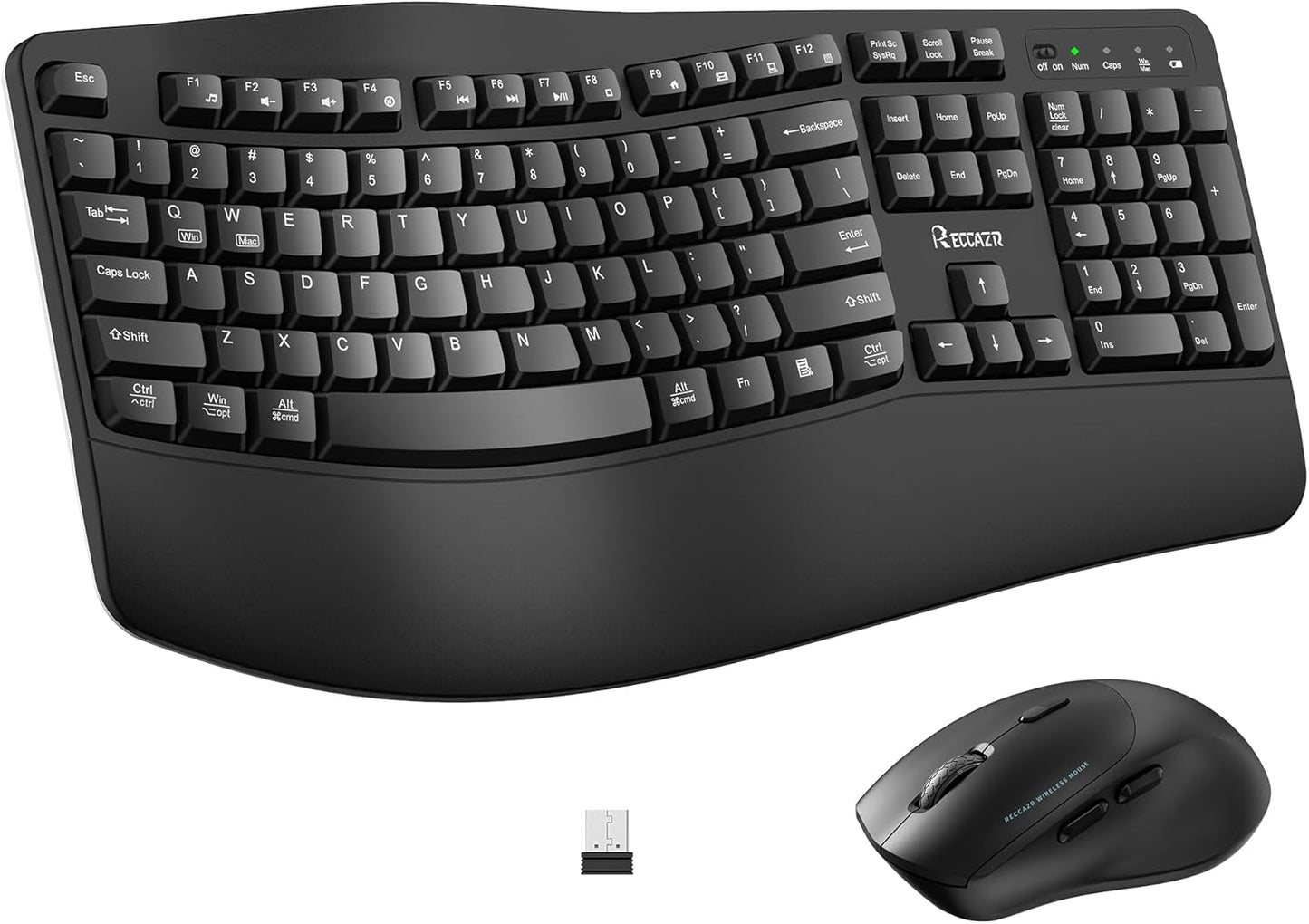 RECCAZR EK30 Wireless Keyboard and Mouse Combo 46