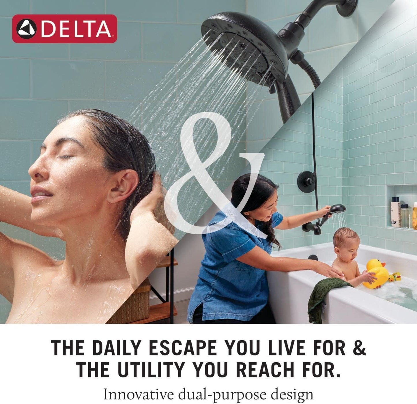 Delta Faucet 5-Spray In2ition 2-in-1 Dual Hand Held Shower Head with Hose 88