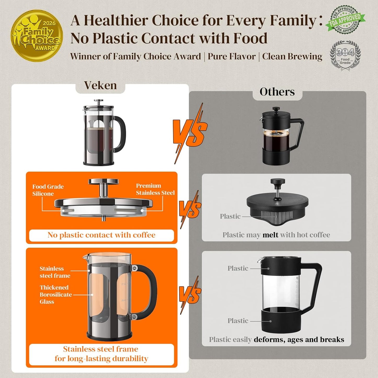 French Press Coffee Maker 34oz 93