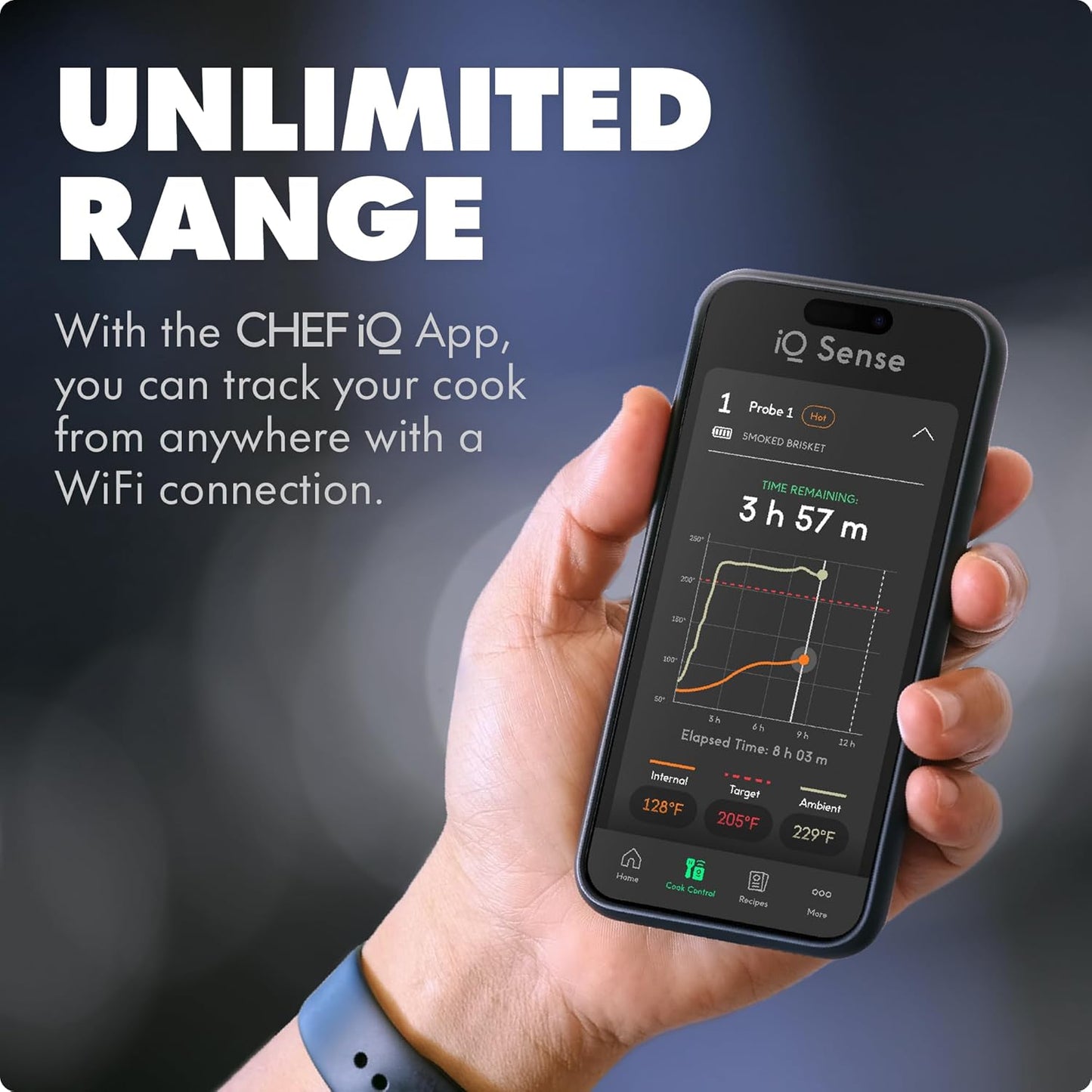 CHEF iQ Sense | Smart Wireless Meat Thermometer 2 Probes 73
