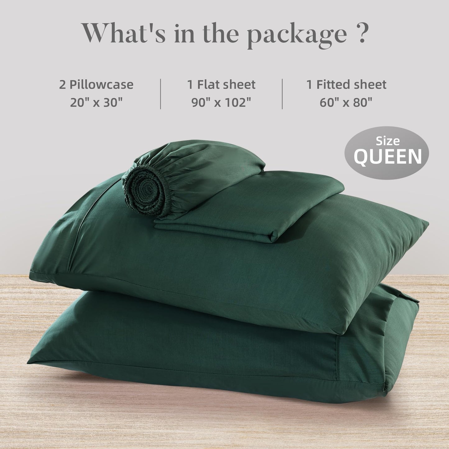 4 Piece Twin Size Sheet - Cooling Bed Sheets Set, Blend Rayon Derived from Bamboo, Breathable Soft Hotel Luxury Bedding & Pillowcases, Silky Fit 16 inch Extra Deep Pocket, Oeko-Tex - Olive Green BST326H