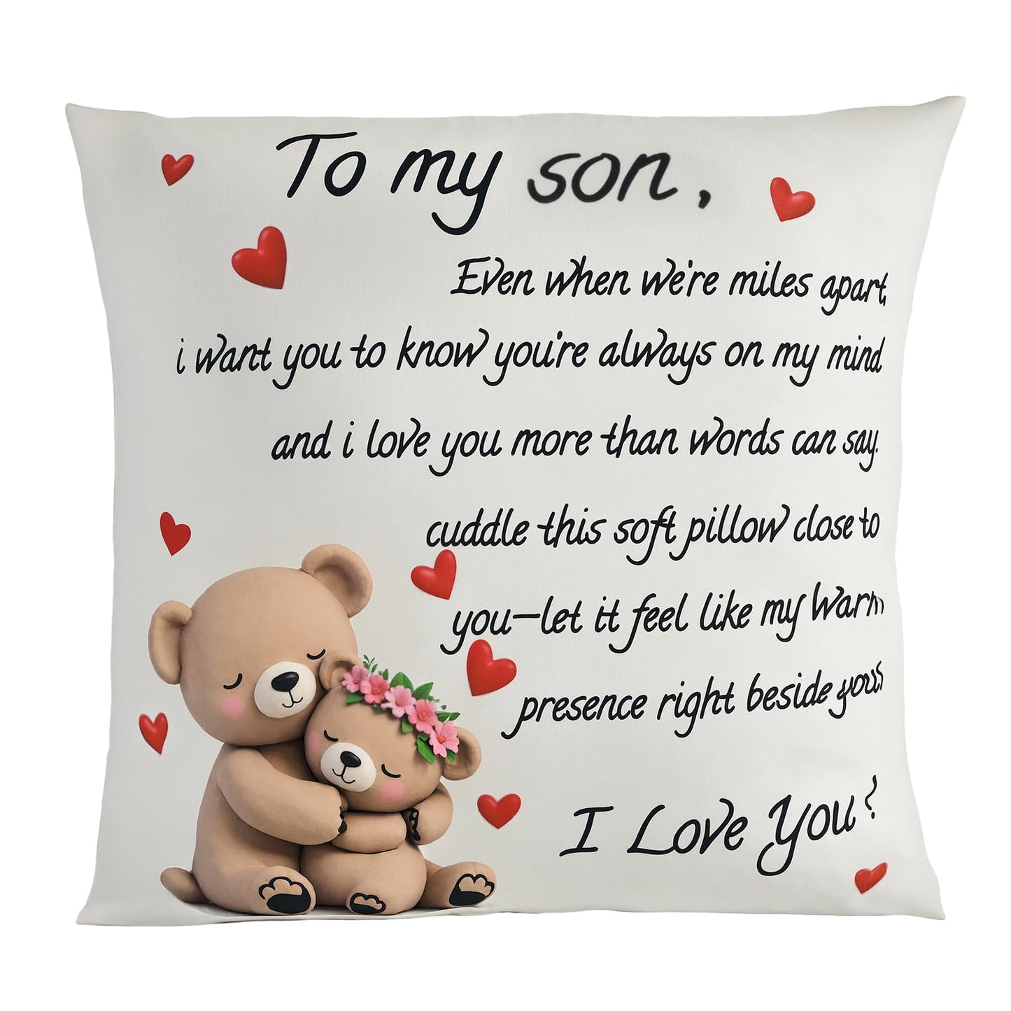 to My Grandmam Throw Pillow Cover - 18x18in Cushion Case, Machine Washable & Easy Care, Ideal for Sofa TV-Watching & Bedside Reading, Adds Warmth to Her Daily Life, Fits Bedroom/Living Room Decor WN420
