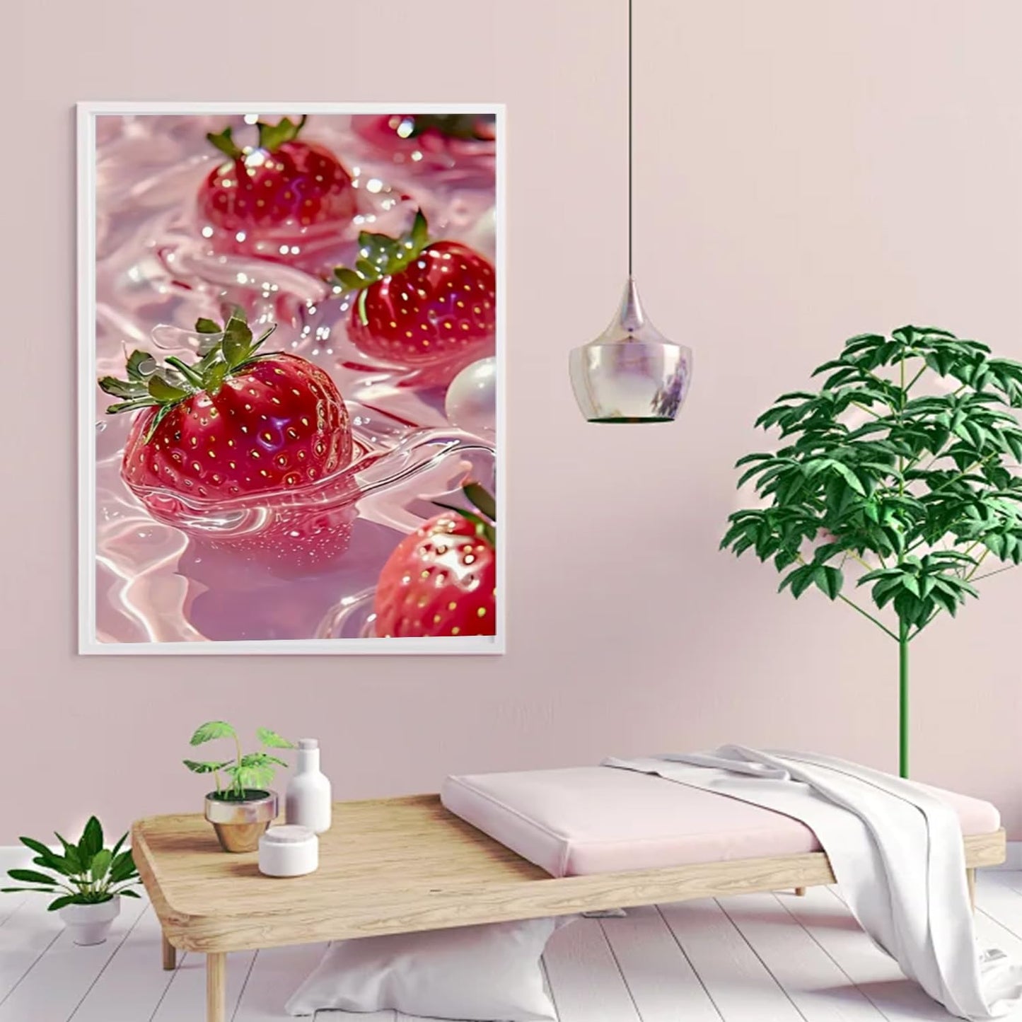 AIBOERL Cherry Diamond Art Kits for Adults,Cherry 5D Diamond Painting Kits for Adults Beginners,DIY Full Round Drill Diamond Dot Painting Gem Art Kits for Adult, Home Wall Decor 12x16Inch BST220