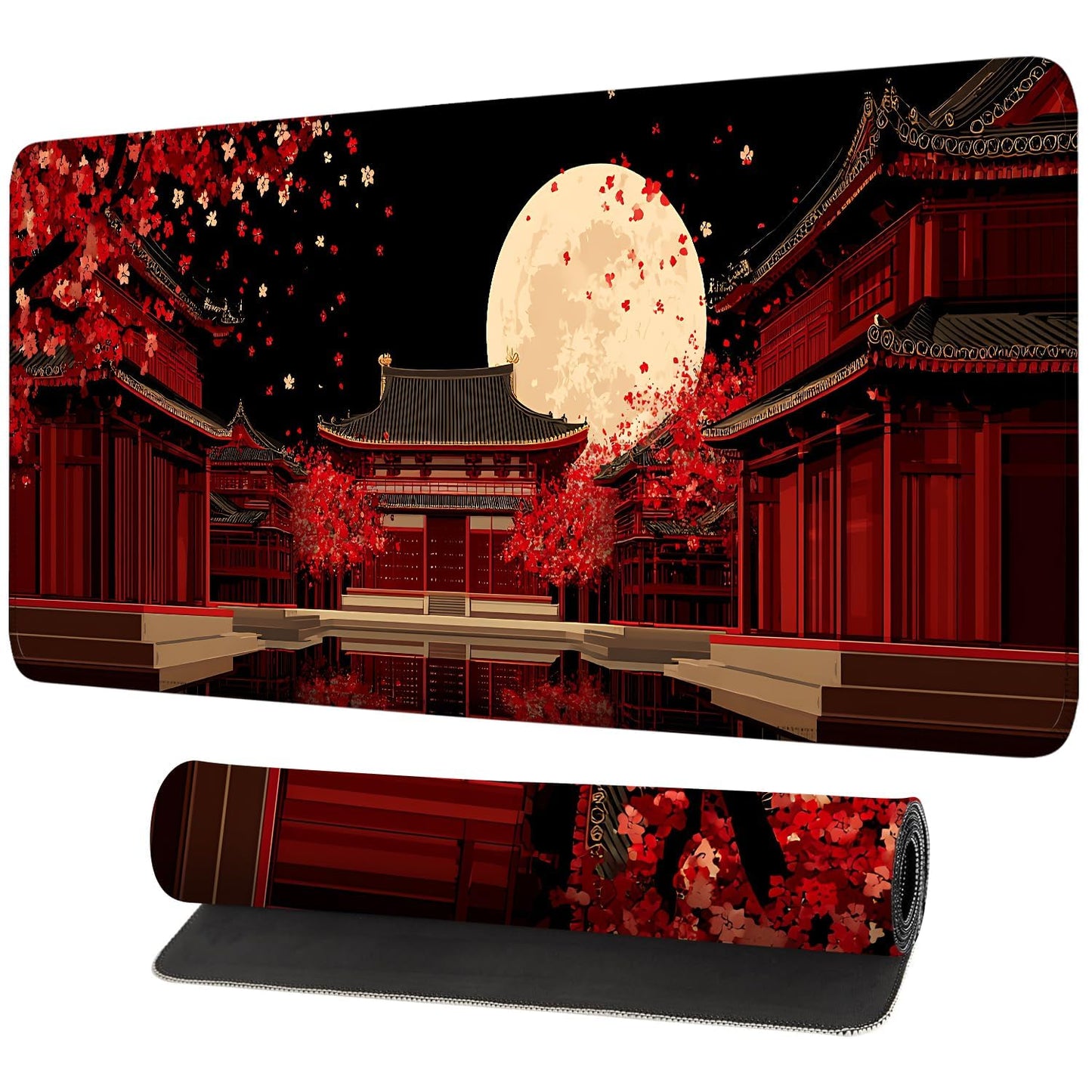 Mouse Pad Gaming Mousepad 31.5 x 11.8in Large Mouse Pad for Keyboard and Mouse with Anti-Slip Rubber Base, Keyboard Pad XL Mouse Mat for Home and Office,Snowy Forest WN420