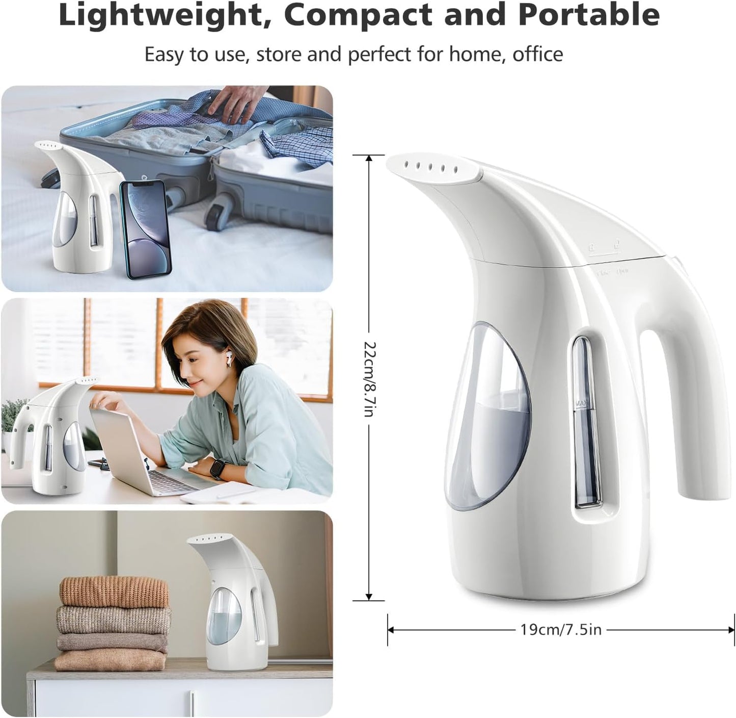 HiLIFE Portable Garment Steamer for Clothes, Portable Handheld Design 88