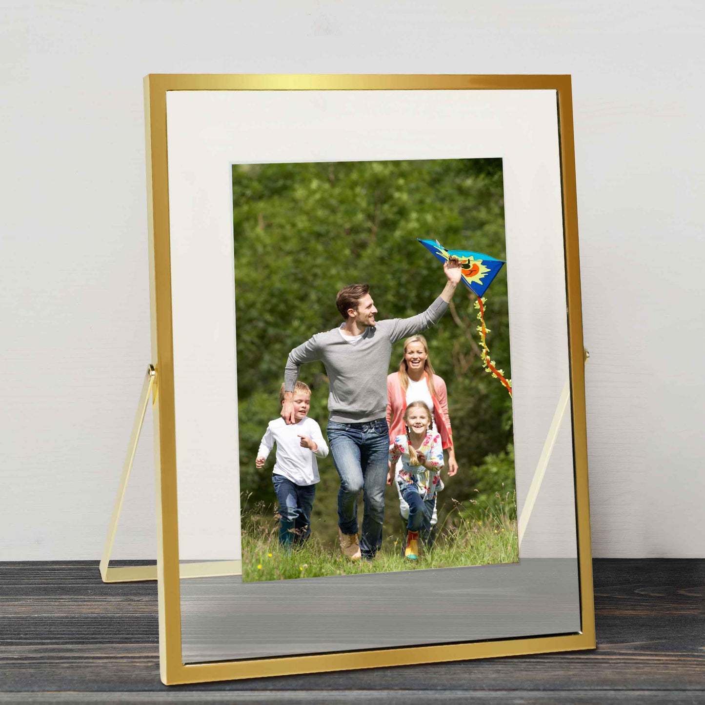 Gold Floating Frame 8x10 Gold Frame (2 Set) Floating Picture Frame - Wedding, Decor, Display Memories - Fit 5x7, 6x8, 7x9, 8x10 BST220