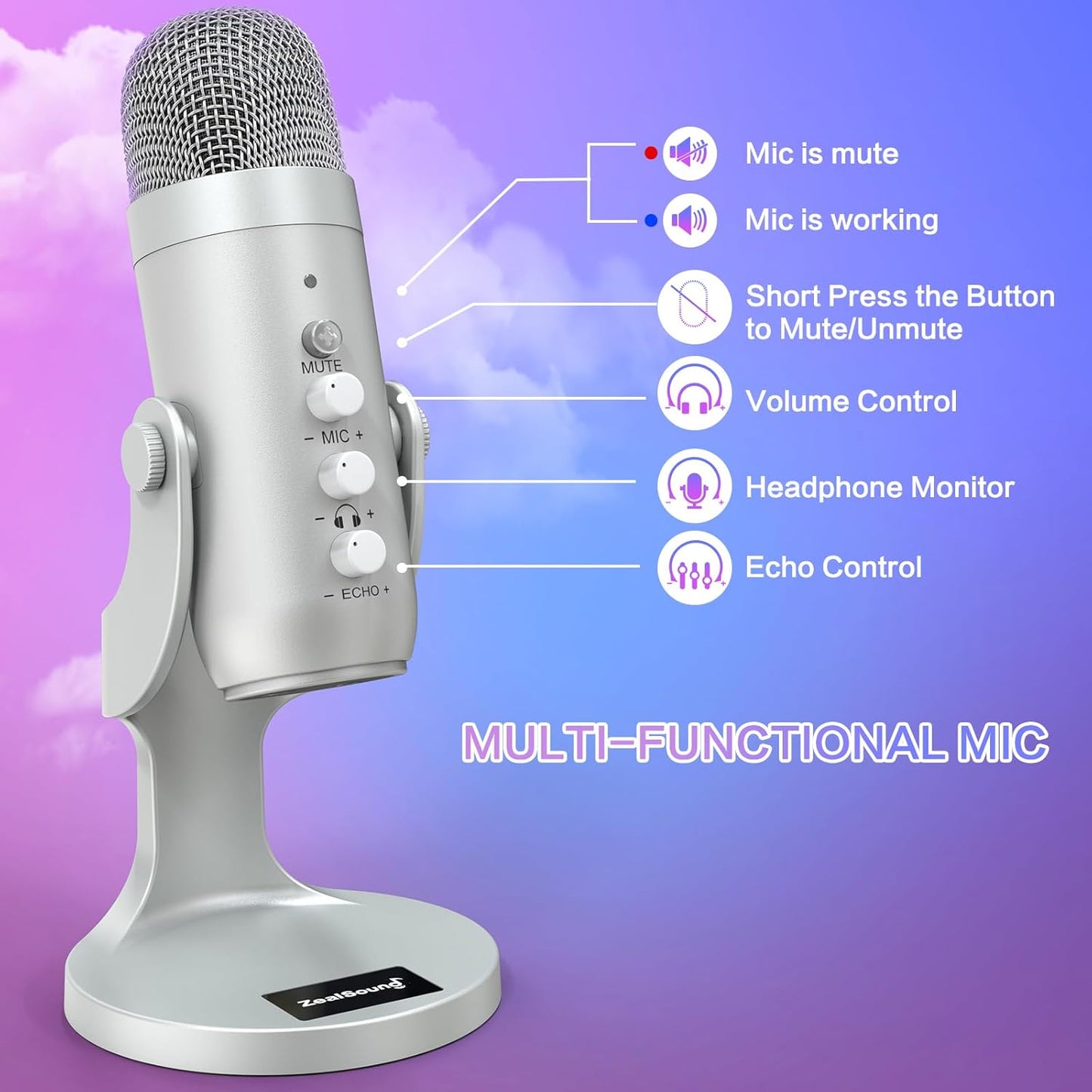ZealSound Gaming USB Microphone 7071