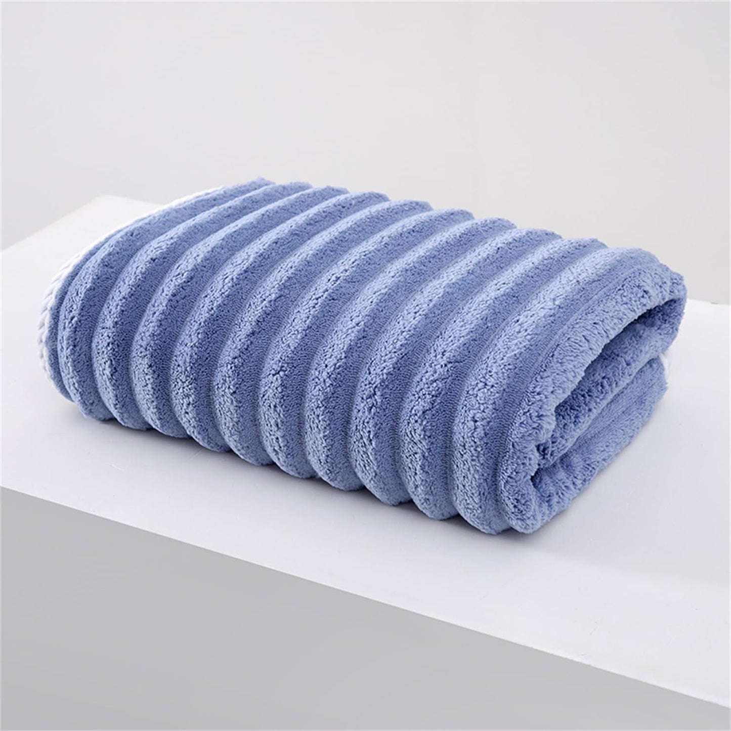 Soft Bath Towels Set, Microfiber Ribbed Oversized Bath Towels Extra Large for Bathroom, Home, Hotel, Spa, Beach, Pool, Gym (8-Piece Towel Set, Beige) BST202