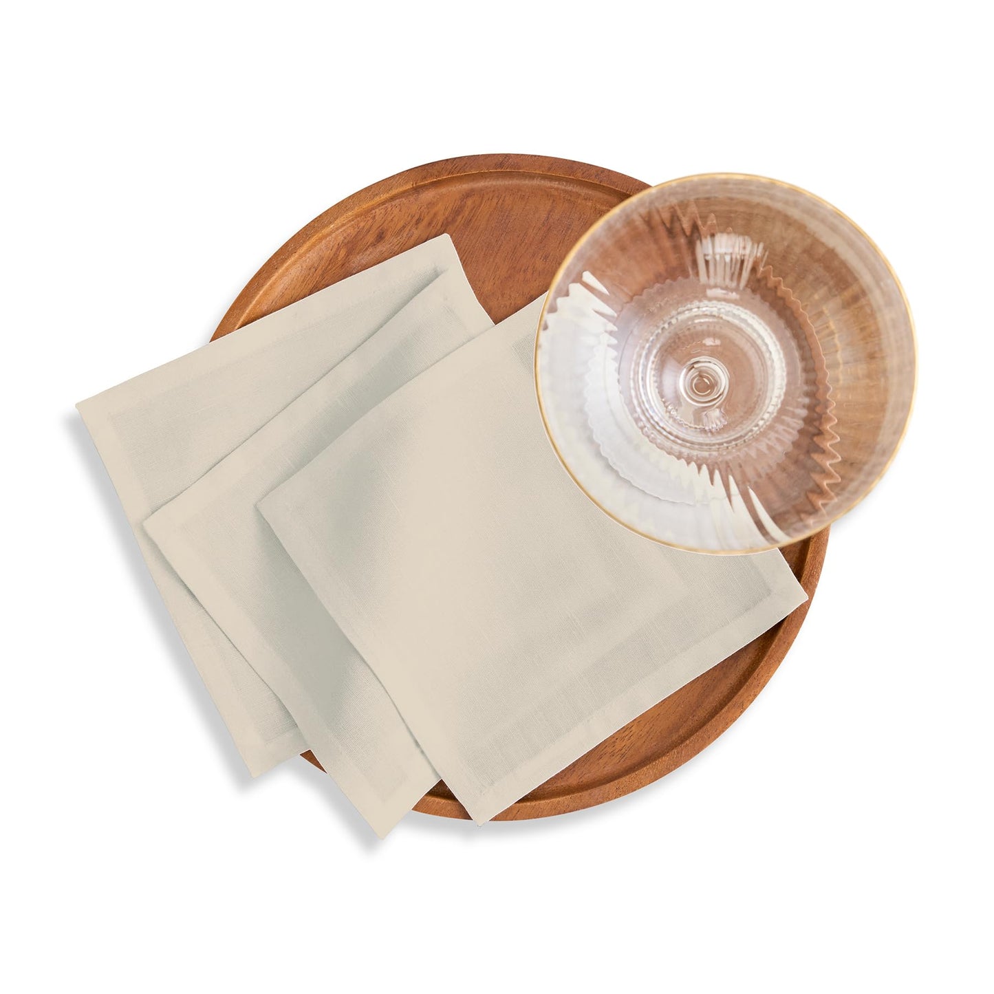 Solino Home Cotton Linen Cocktail Napkins Black, Dru 6 x 6 in, Set of 12 | Small Cloth Napkins for cocktails, coasters and appetizer serving | soft cotton linen weave, artisan crafted | fully washable BST326SOLH