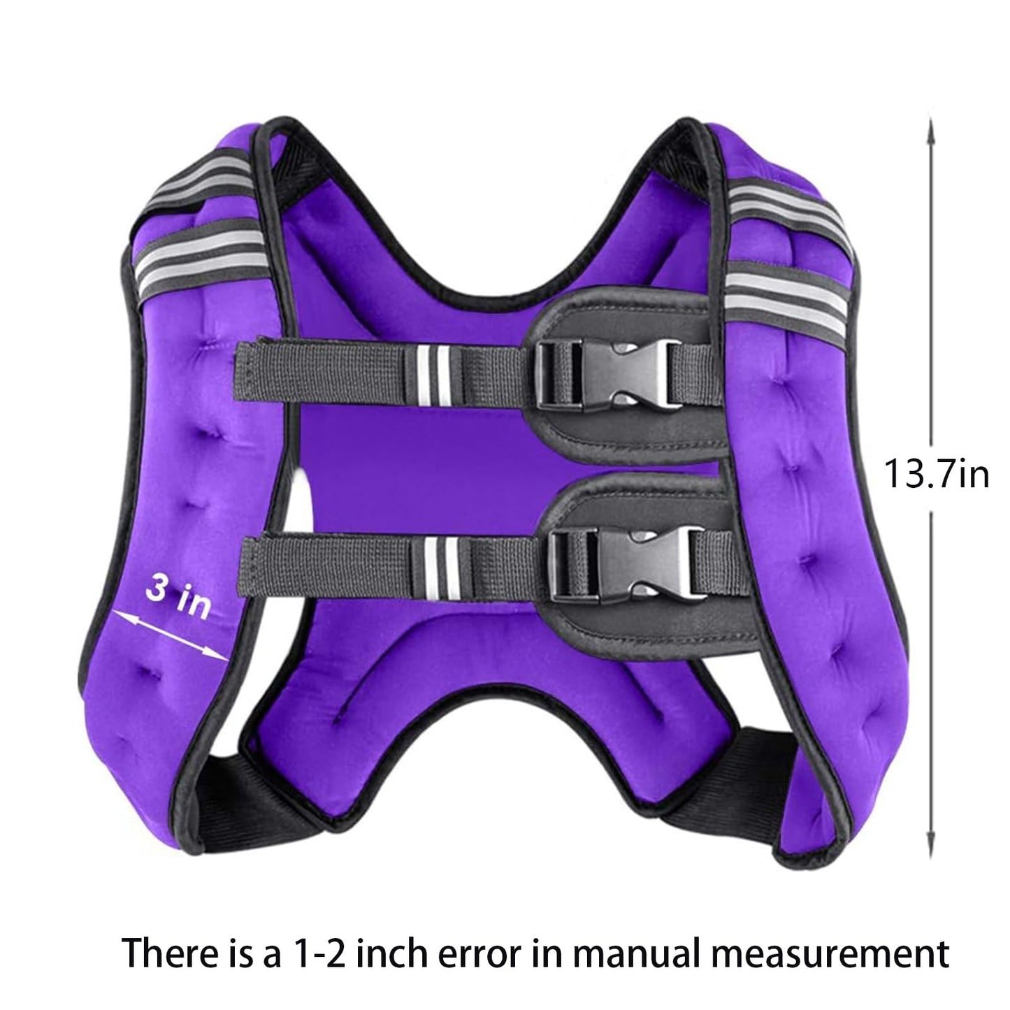 Prodigen Weighted Vest for Women and Men 8 12 16 20 25 30 Lbs with Reflective Stripe and Double Adjustable Buckle Straps Weight Vests for Strength Training, Jogging, Cardio, Weight Loss WN420