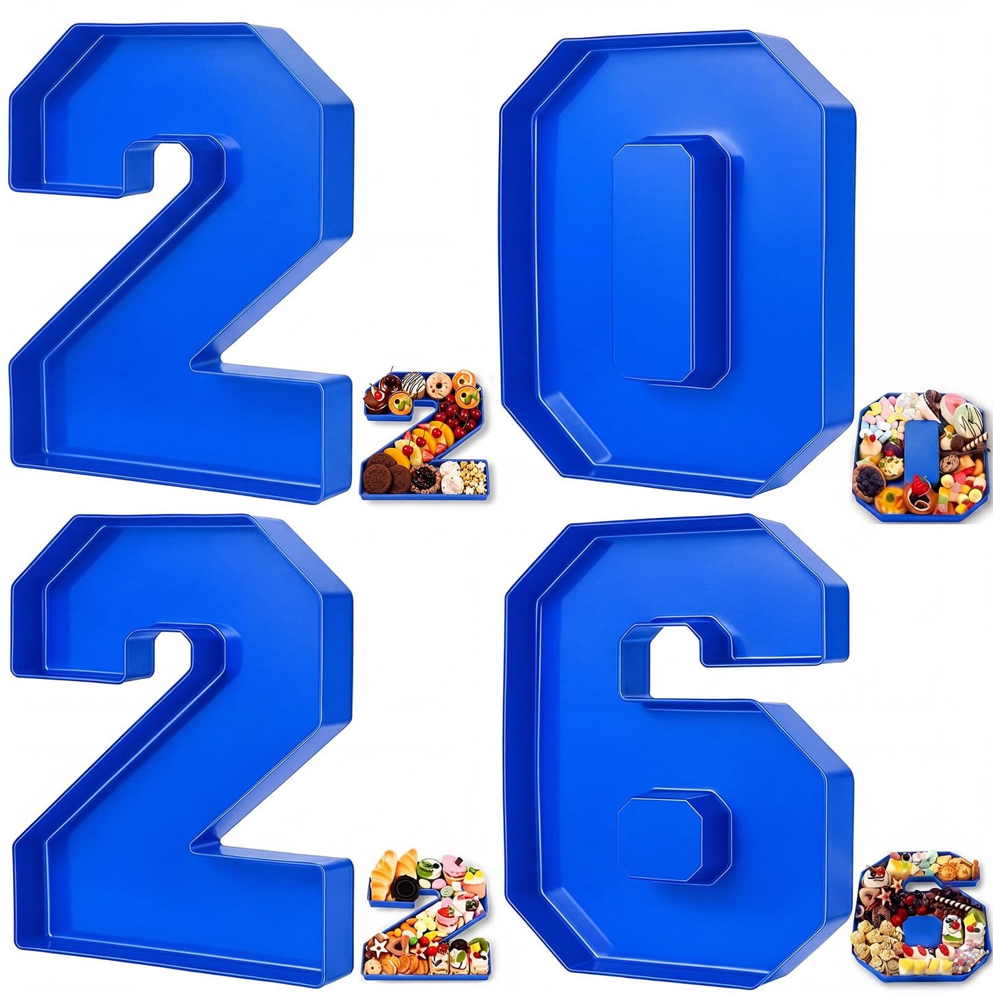 Tellingyou 2026 Charcuterie Number Fillable Plastic Boxes 13.7" N3233
