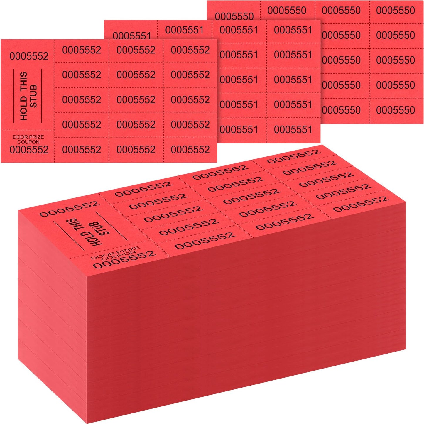 Kosiz 504 Sheets 25 Bid Raffle Ticket with Different Numbers Per Sheet Chinese Auction Tickets for Events Church Basket Auction Silent (Light Green)