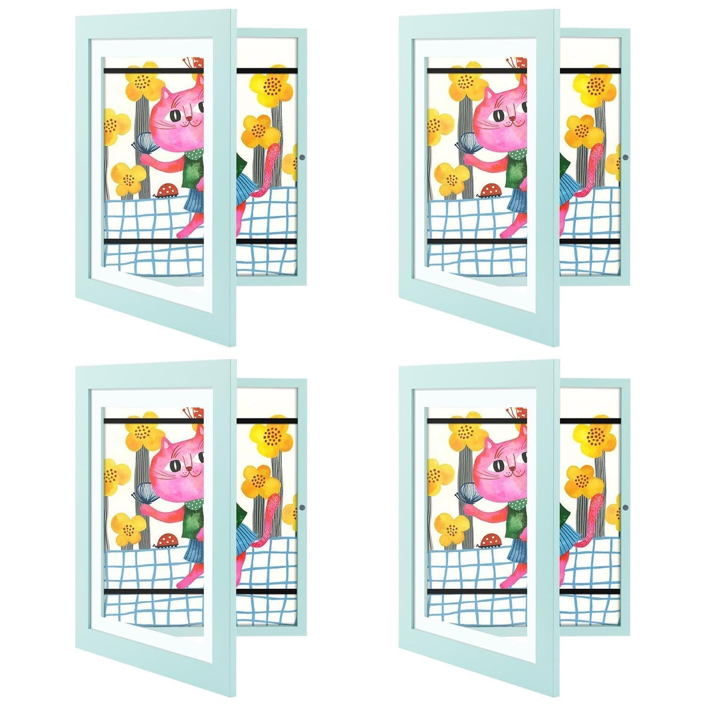 Golden State Art, 8.5x11 Kids Art Frames, Front-Opening Picture Frame Great for Kids Drawings, Artworks, Children Art Projects, Schoolwork, Home or Office (Walnut, Set of 2) BST220