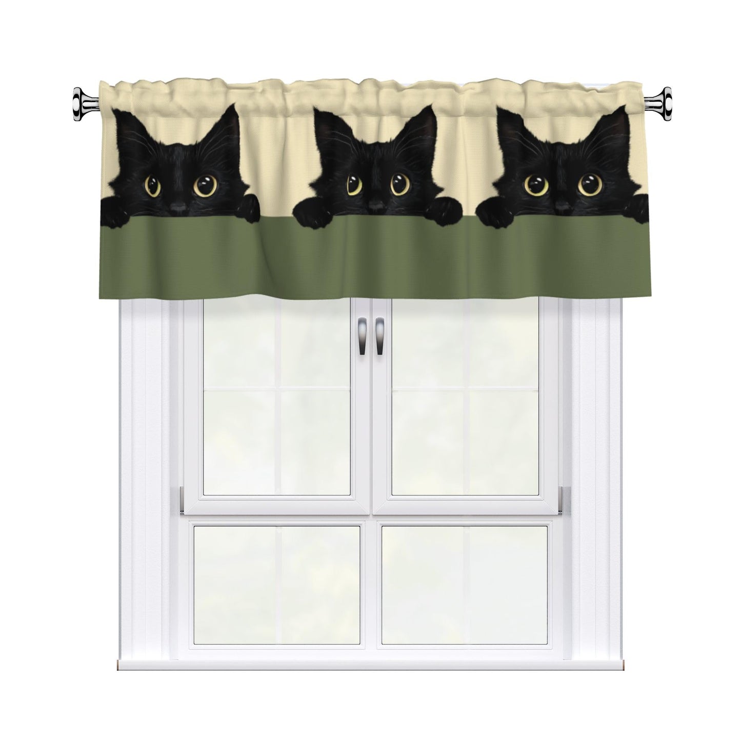 Easter Valances for Windows - Pink Spring Cafe Curtains Floral Bunny Short Curtains for Living Room Bathroom Bedroom Basement BST202