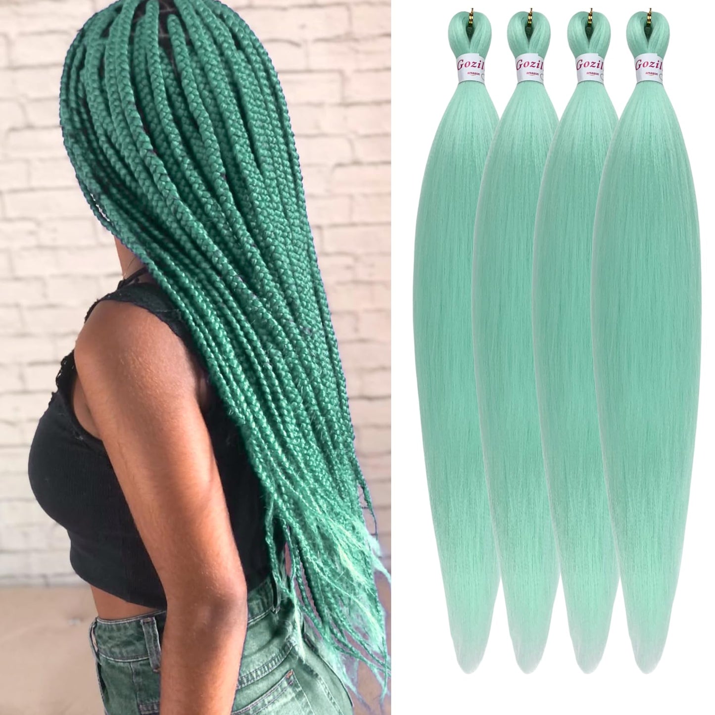 Purple Braiding Hair Pre stretched Knotless 26 inch | Hypoallergenic Synthetic Purple Prestretched Ez Braid Knotless Itch Free Soft Yaki Texture Hot Water Setting WN420