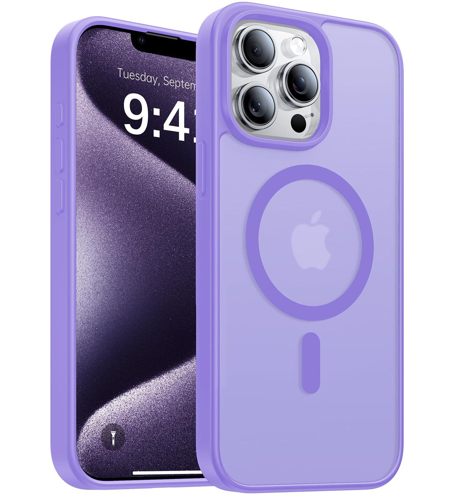 Magnetic for iPhone 17 Pro Max Case,[Anti-Slip][Compatible with MagSafe][Military Grade Drop Protection] Shockproof Protective Translucent Phone Case for iPhone 17 Pro Max Case,Wine Red WN420