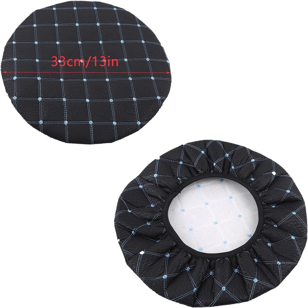 Bar Stool Cushion Round Rolling Stool Seat Cover Foam Padded Bar Stool Seat Cushions for Kitchen Island Bar Stools 13 Inch 14 Inch Metal Shop Stool Tattoo Salon Swivel Task Chair Spa Barstools BST326L