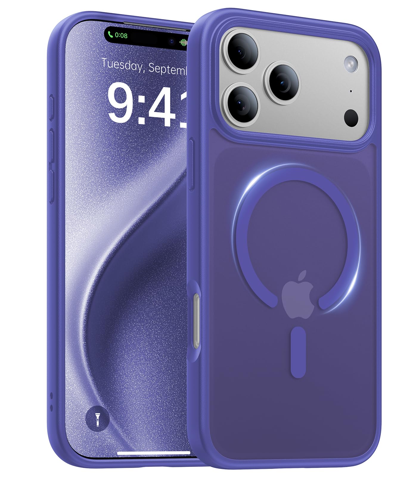 Magnetic for iPhone 17 Pro Max Case,[Anti-Slip][Compatible with MagSafe][Military Grade Drop Protection] Shockproof Protective Translucent Phone Case for iPhone 17 Pro Max Case,Wine Red WN420