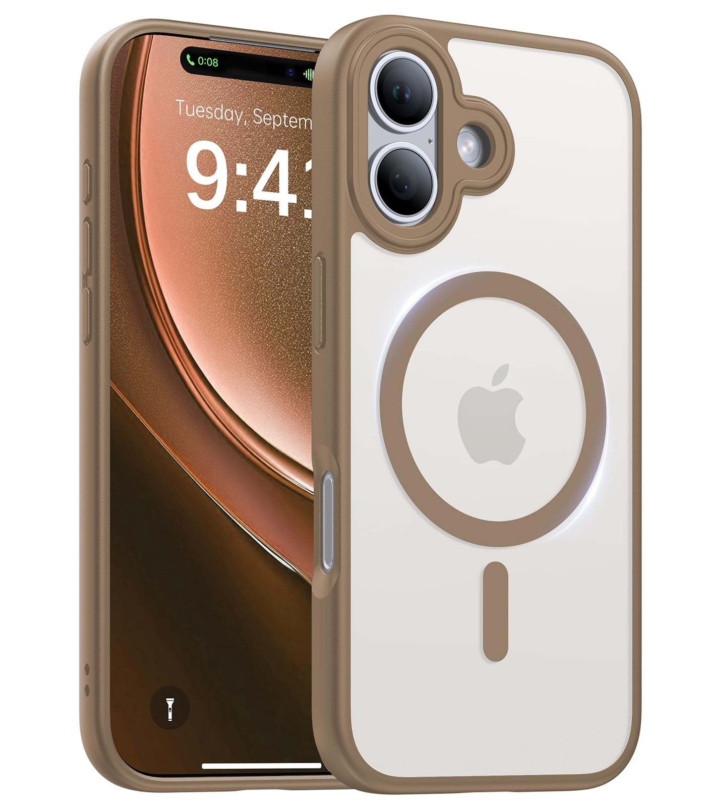 Magnetic for iPhone 17 Pro Max Case,[Anti-Slip][Compatible with MagSafe][Military Grade Drop Protection] Shockproof Protective Translucent Phone Case for iPhone 17 Pro Max Case,Wine Red WN420