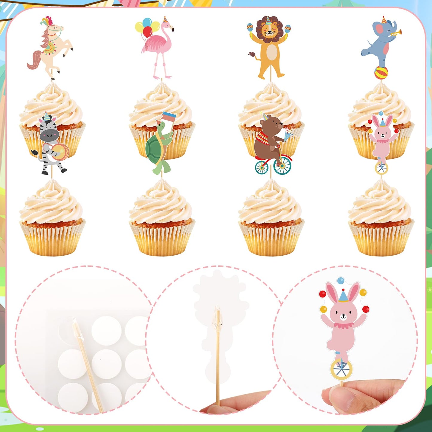 48 Pack Casino Cupcake Toppers Glitter Poker Chips Dices Mini Slot Machine Cupcake Picks for Las Vegas Casino Night Theme Birthday Party Baby Shower Decoration Supplies BST220