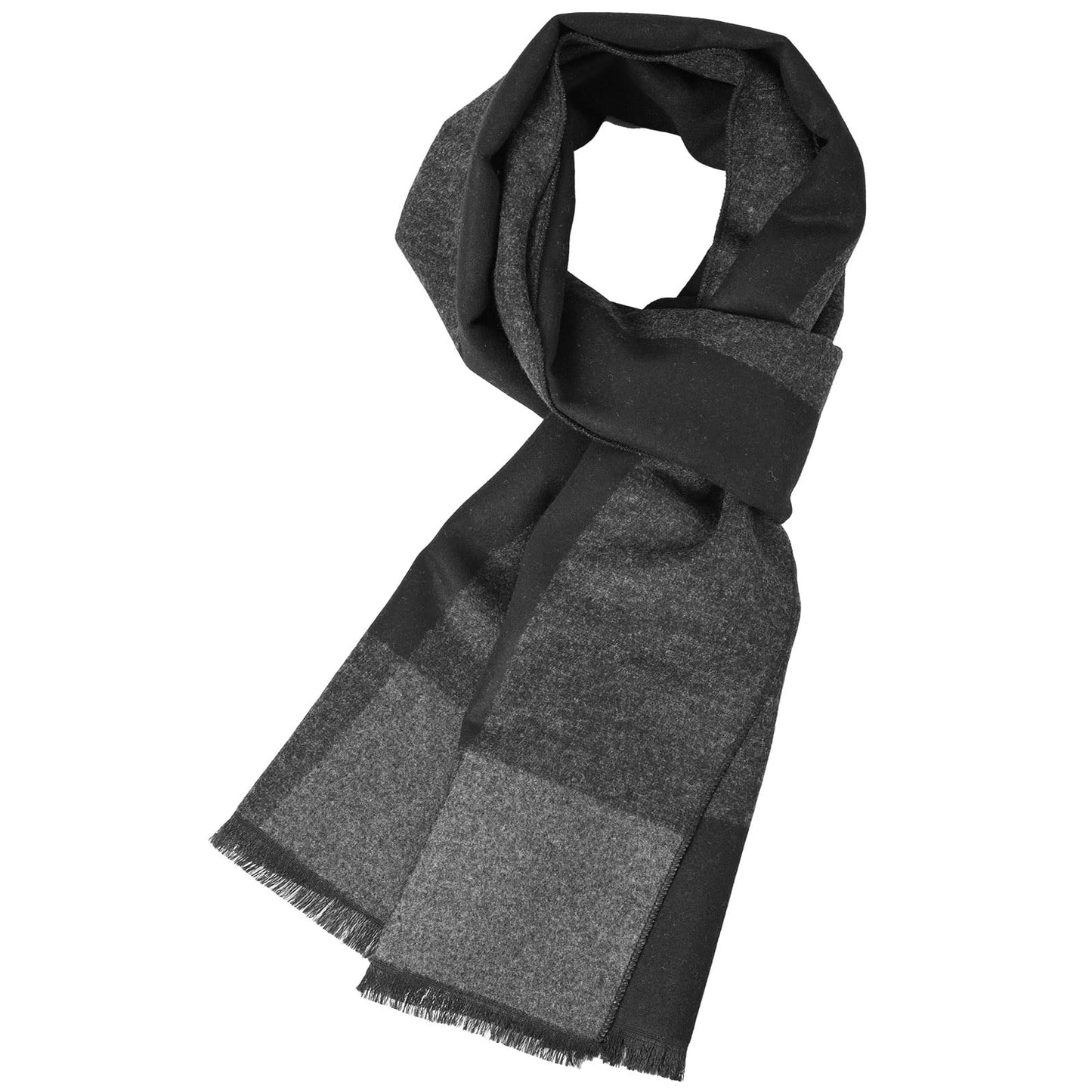 Mens Winter Scarf Cashmere Feel Warm Scarves Long Plaid Tassel Scarf for Men WN420