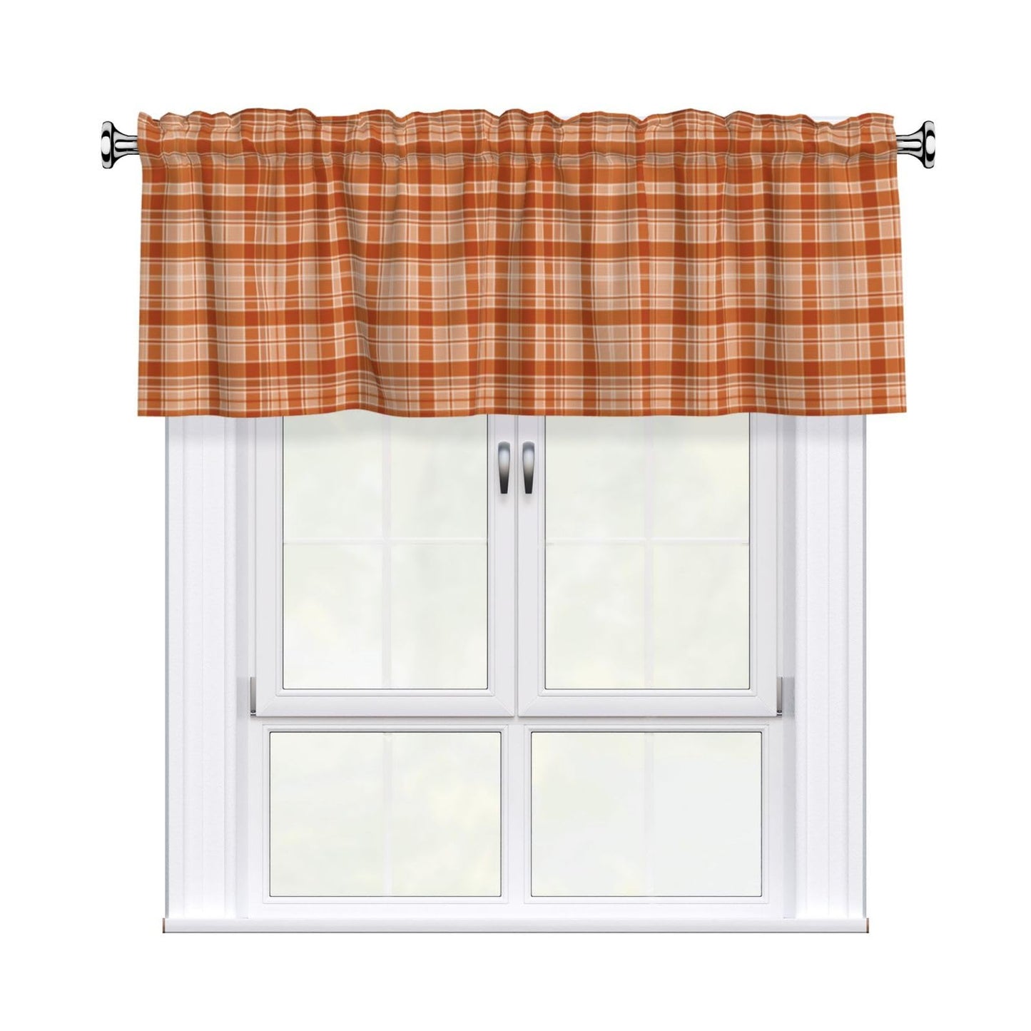Patriotic Valance for Kitchen 2 Pack 54"x18" American Flag Curtains for Windows Red White Blue Stars 4th of July Independence Day Eucalyptus Leaf Window Treatment Rod Pocket Valance for Home Decor BST326L