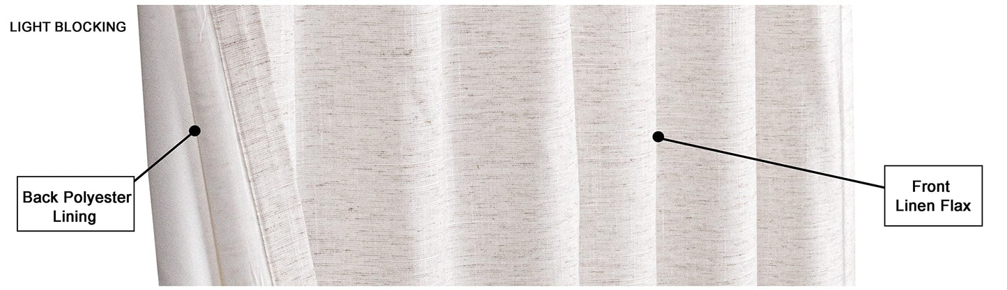 Bedding Craft Curtains 63 Inch Length - White Poly Cotton Slub Drapes with Tab Top, Set of 2, Ideal for Bedroom, Living Room, and Office_ 50x63 inch BST220