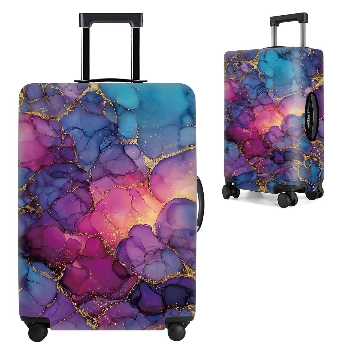 Colorful Abstract Art Luggage Cover – Vibrant Woman Face Design Suitcase Protector – Fits 32 to 34 Inch Travel Luggage,XL BST202