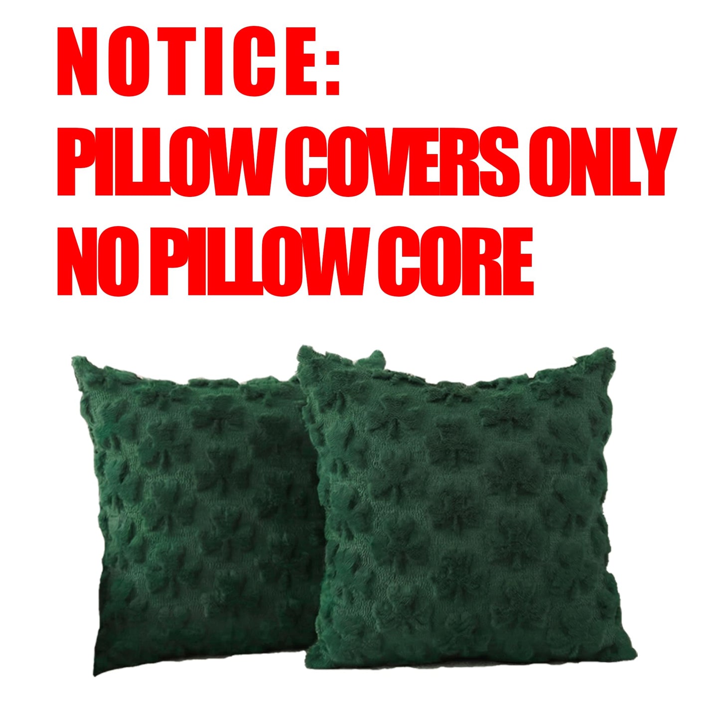 GONOSEED 【3Sizes】 2 Pack 18"*18" St Patricks Day Pillow Covers St Patricks Day Decorations Green Shamrock Soft Plush Faux Fur Jacquard Throw Pillows for Bedroom Sofa Holiday Festivals Home Decor