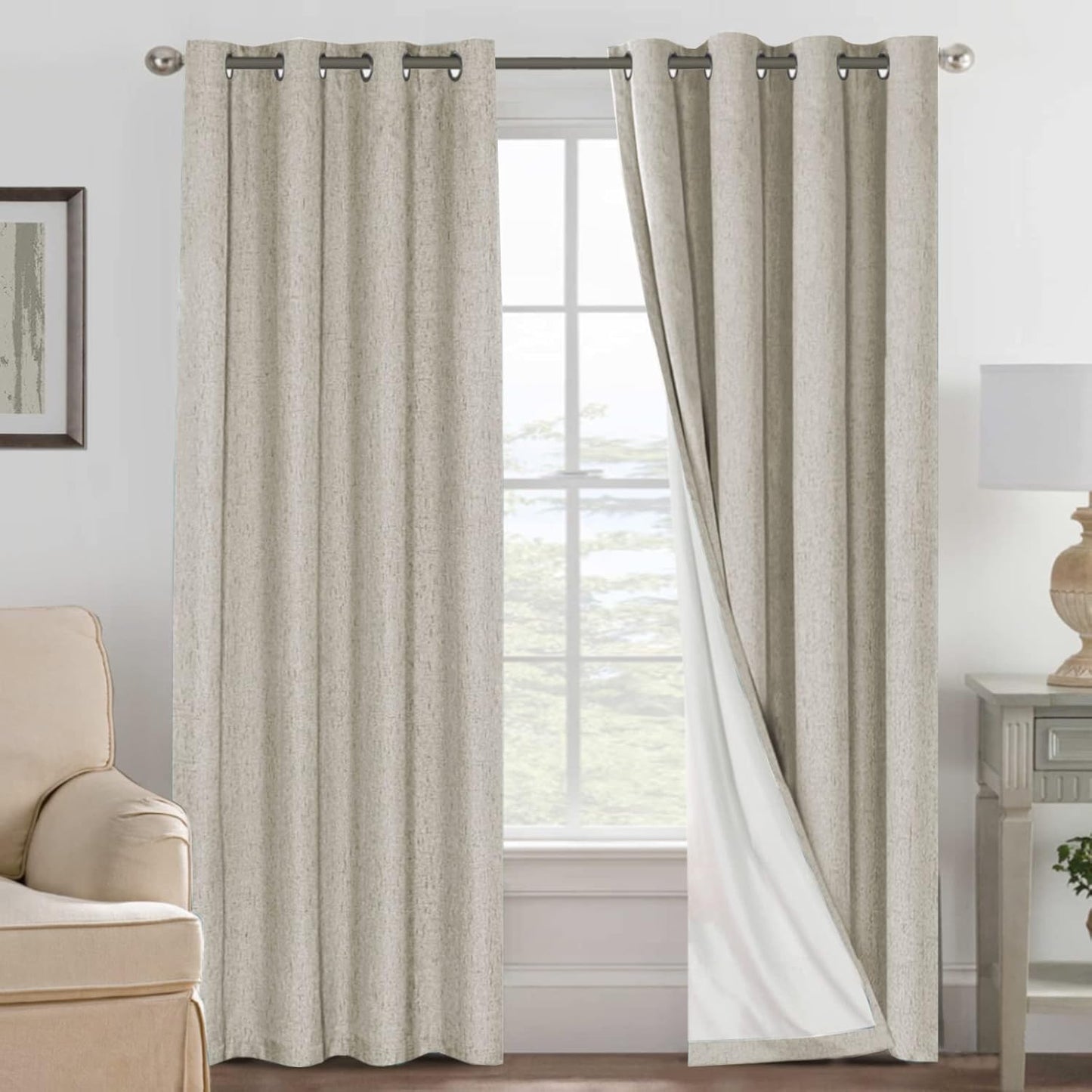 H.VERSAILTEX 100% Blackout Curtains for Bedroom 95-97