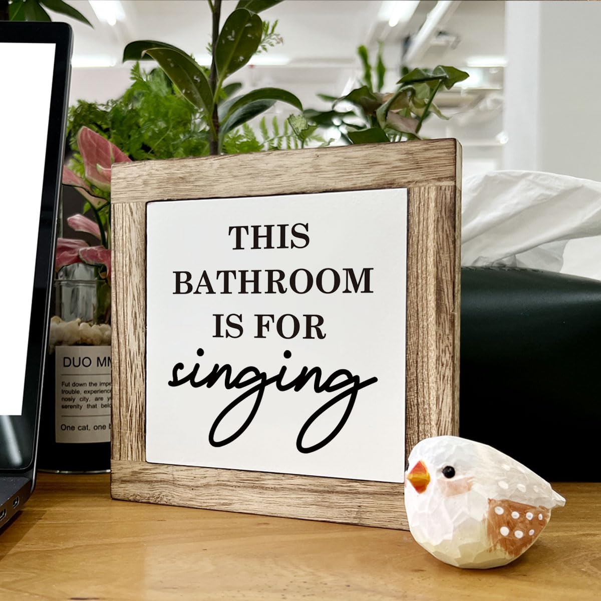 Bathroom Decor, Funny Bathroom Decor, Flush the Toilet This is Not Show and Tell, Wooden Box Signs for Home Decor, Bathroom Decor Tabletop, Kids Bathroom Rules Sign Decor, Bathroom Box Sign B6-71 BST202