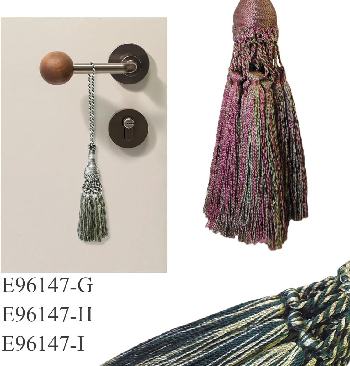 1 Pack Decorative Tassel with Hanging Loop, 13.78 in Total Length – Elegant Curtain Tieback, Door Handle Ornament, and Home Décor Accent - E96147_B BST326L