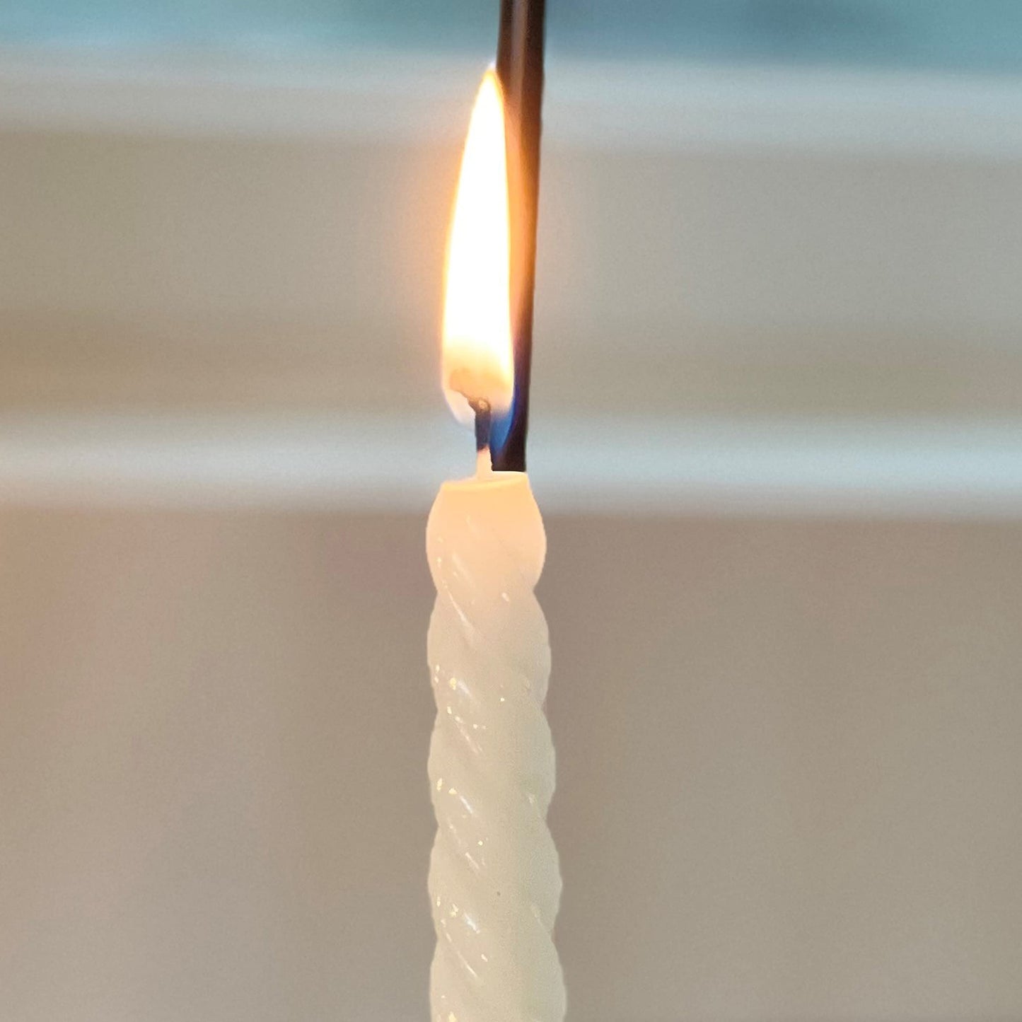 12 Piece Pale Green Twist Taper Candles, 2 Boxed Sets of 6, 4 Hours Burn Time, Paraffin Wax, 7.75 Inches BST220