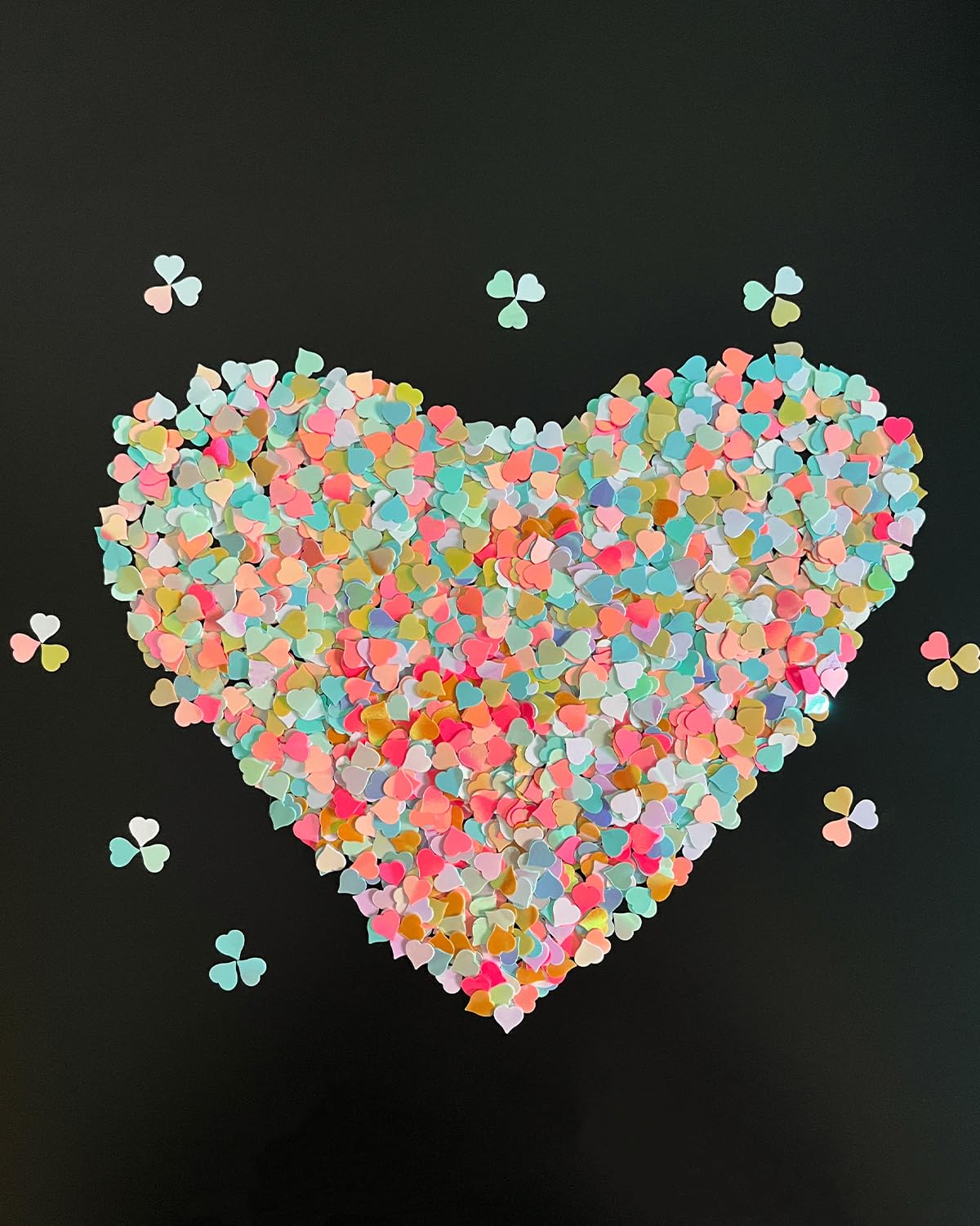 Heart Confetti Bulk - Glitter Hearts Shaped Sprinkles for Weddings, Valentines Day Decorations, Photo Shoots, Envelope Stuffing, Party Supplies & Memory Keepsakes (Red) BST326L